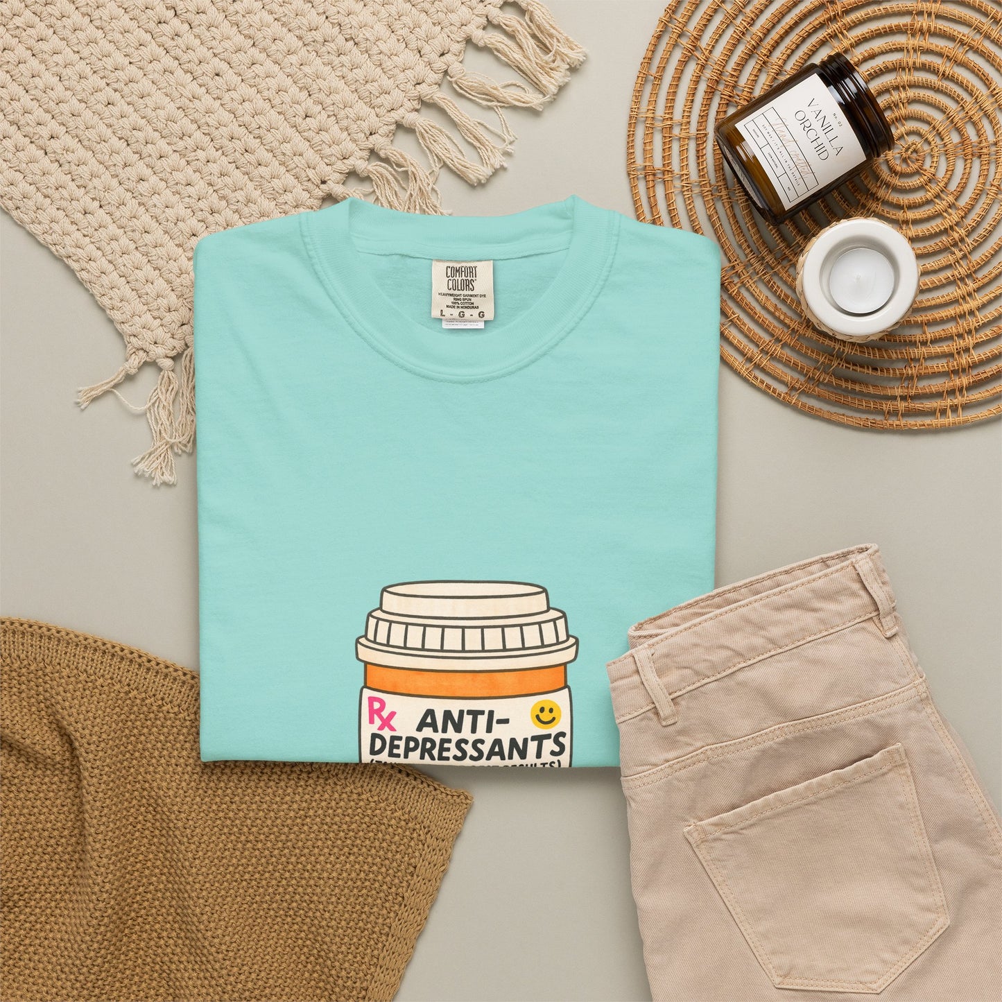 T-Shirt — "Anti-Depressants" Coffee & Books Graphic Tee