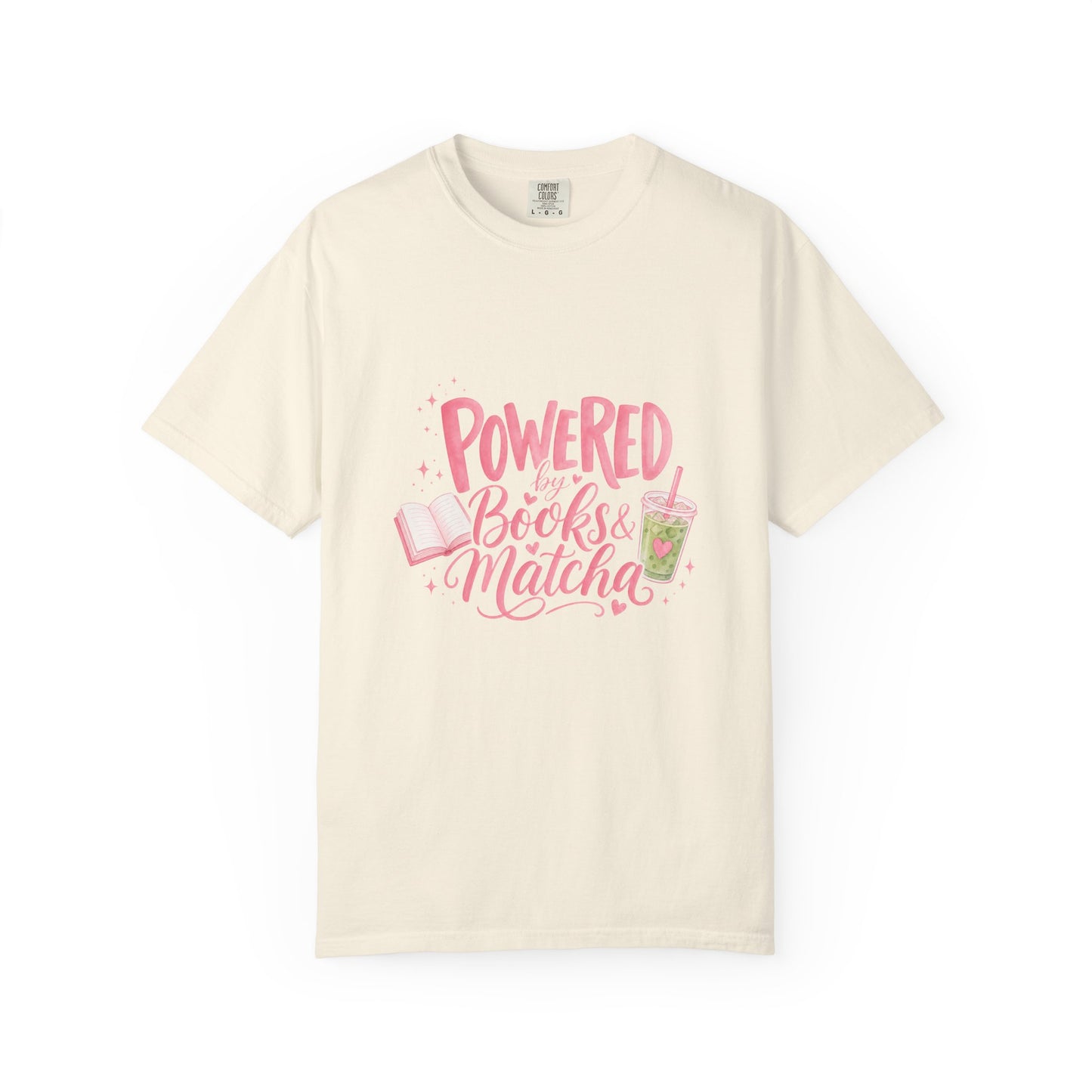 "Powered by Books & Matcha" T-Shirt