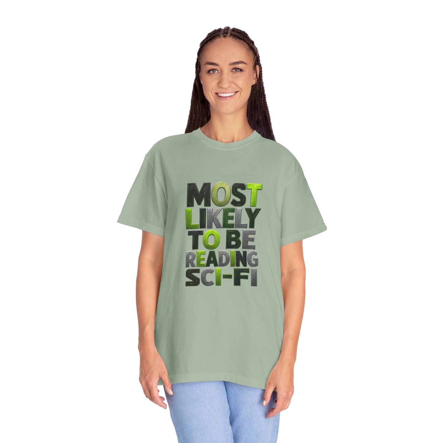 "Most Likely To Be Reading Sci‑Fi" T-Shirt for Science Fiction Book Lovers