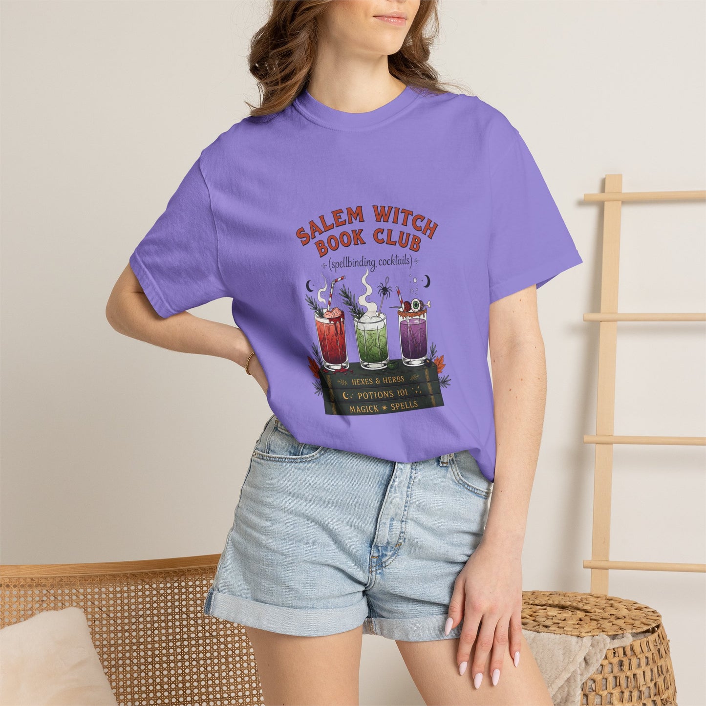 "Salem Witch Book Club" T-Shirt — Whimsical Witchy Reading Tee