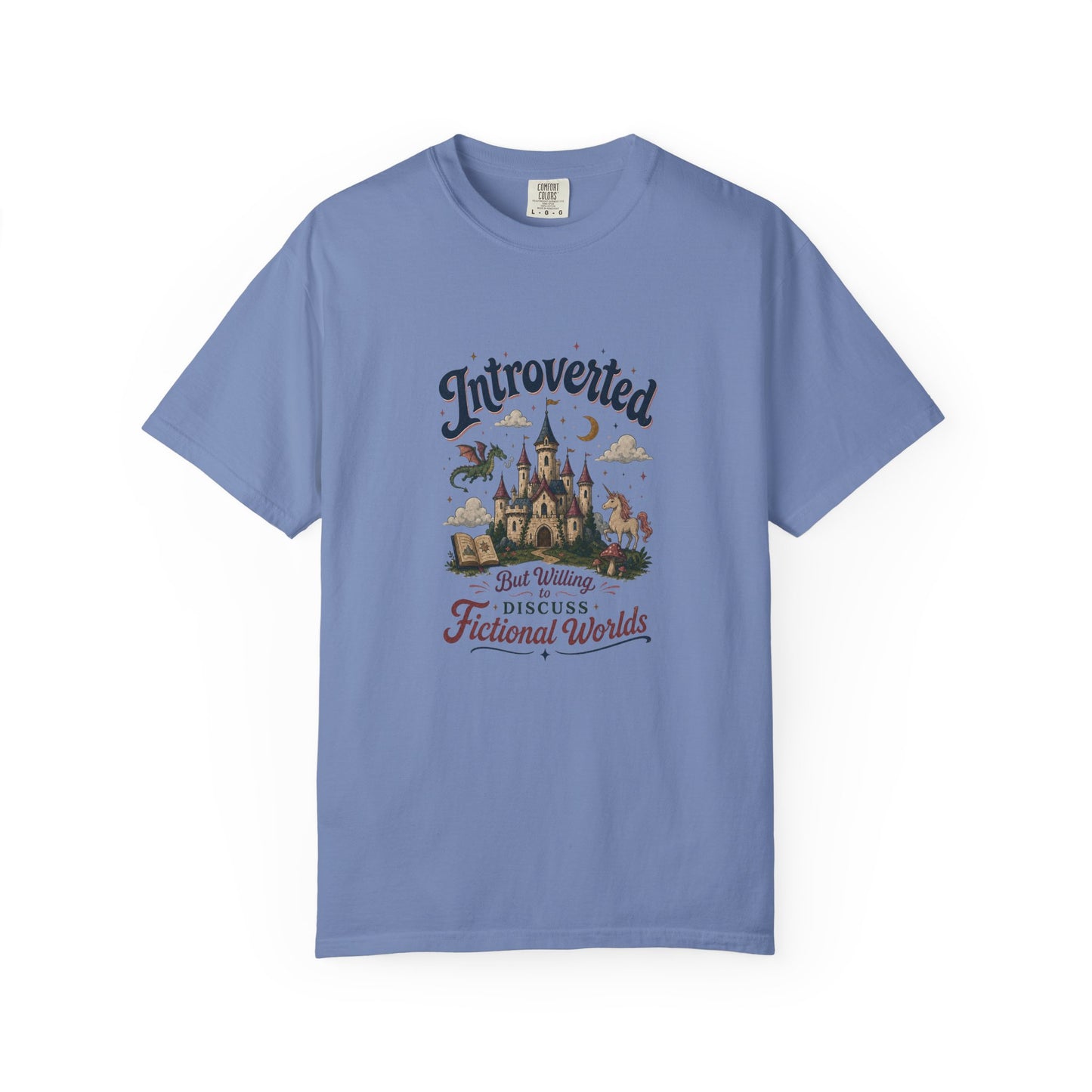 "Introverted But Willingly Discuss Fictional Worlds" Fantasy Lovers T-Shirt