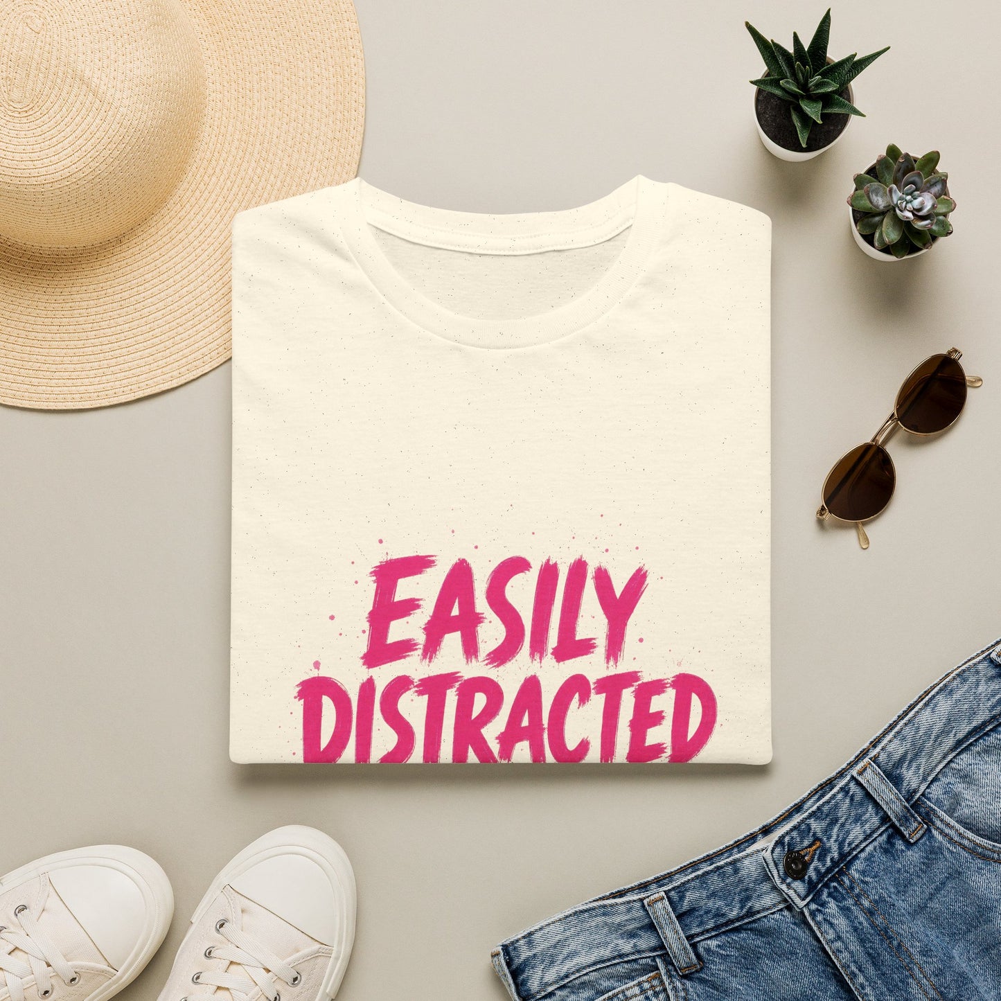 Lightweight Fabric - "Easily Distracted by Books" T‑Shirt