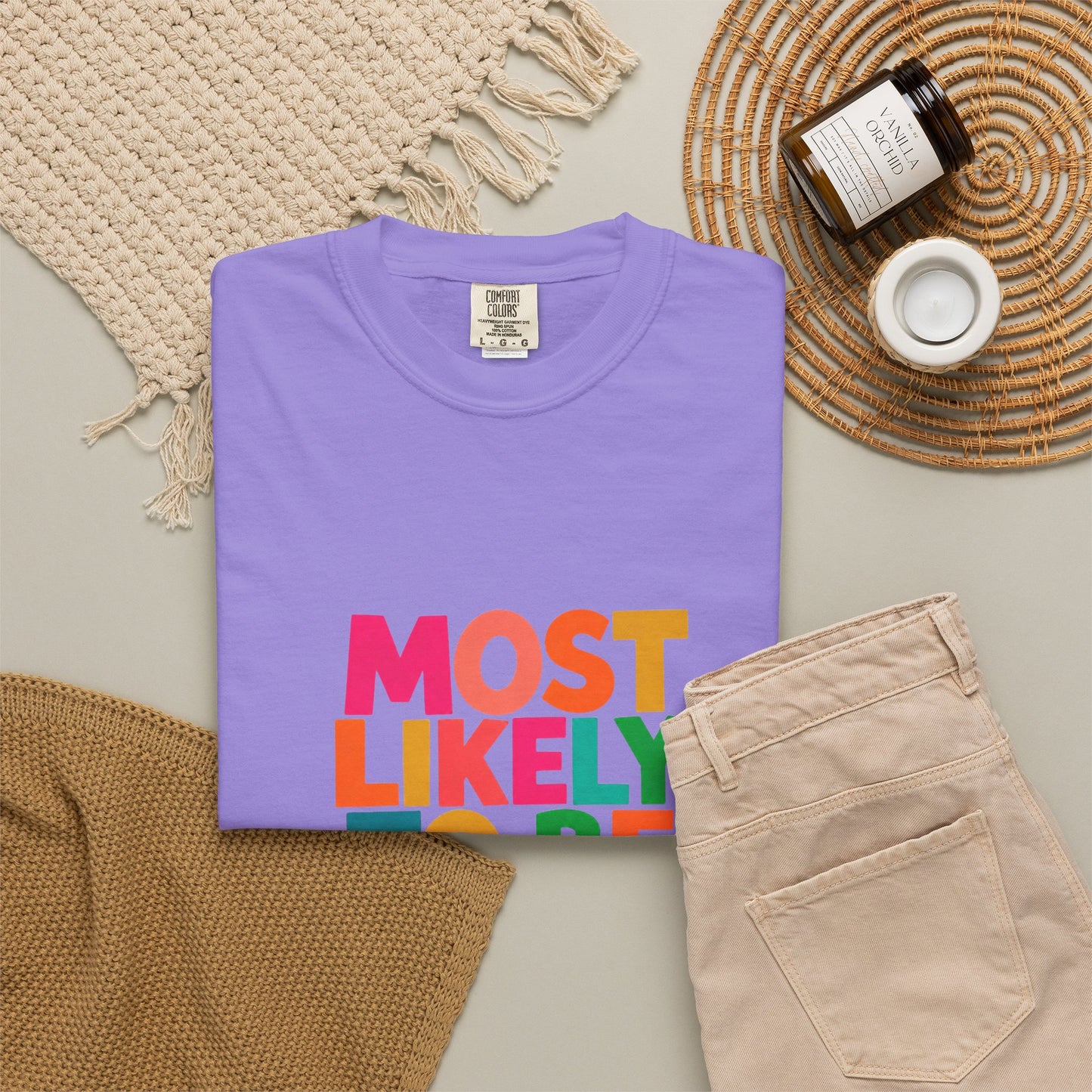 "Most Likely to Be Reading Romance" Colourful Book Lover Tee