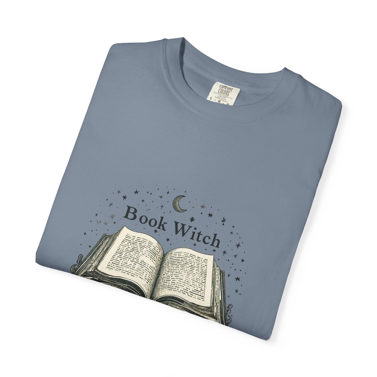 "Book Witch" T-Shirt — Vintage Open Spellbook Design for Readers & Witches