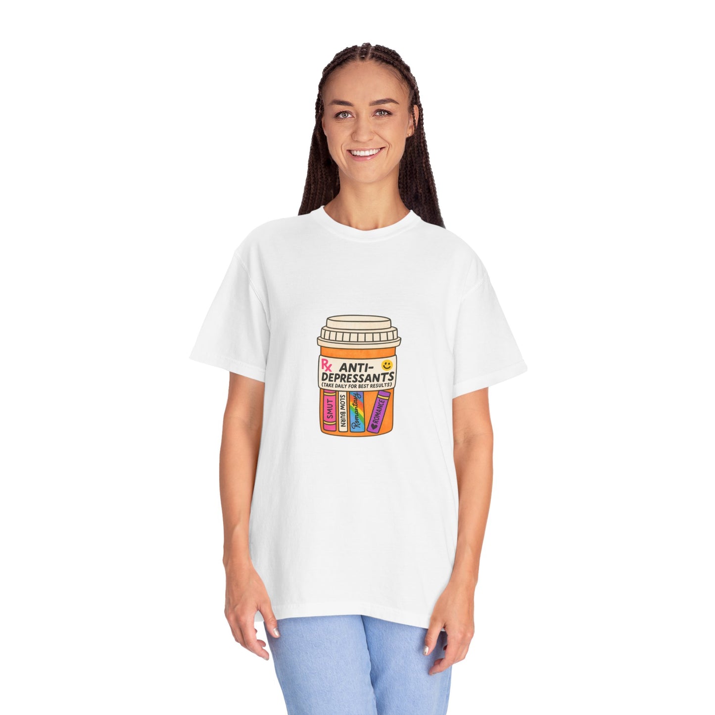 T-Shirt — "Anti-Depressants" Coffee & Books Graphic Tee