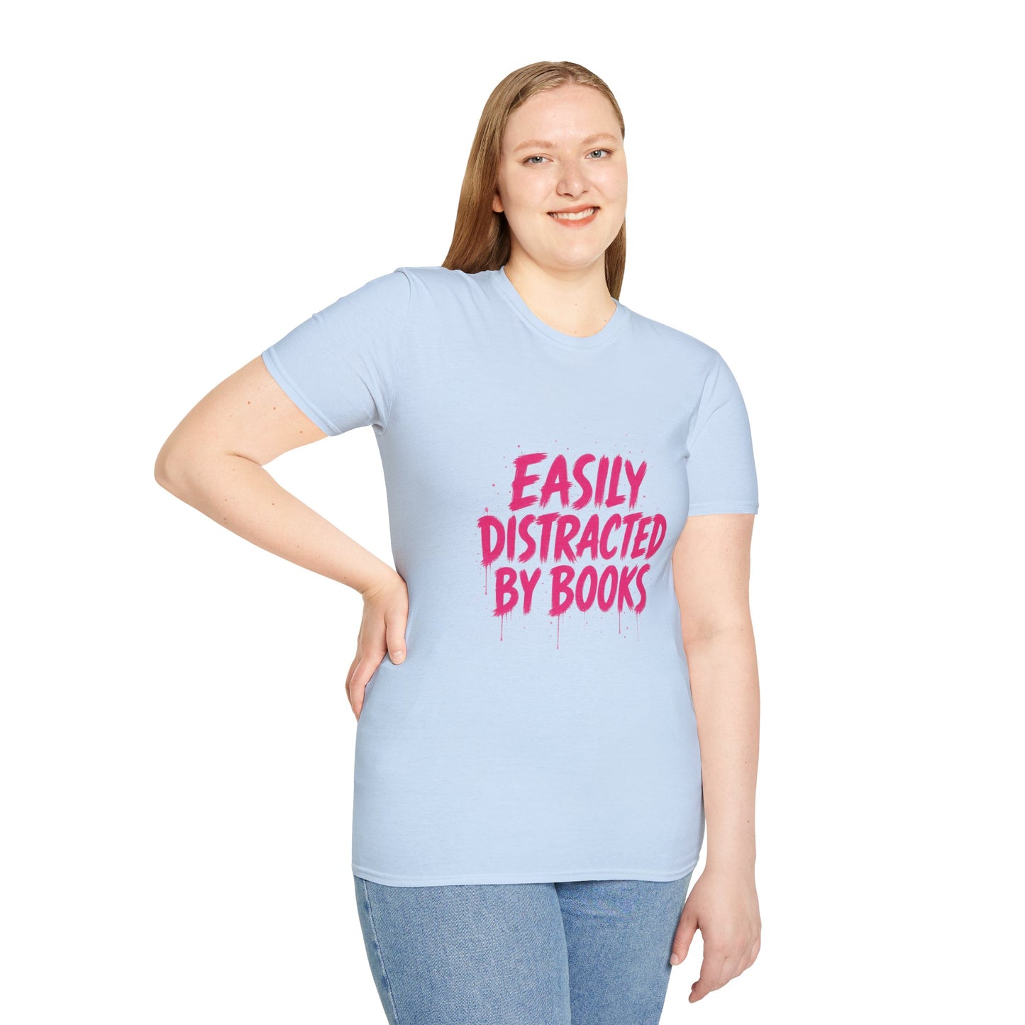 Lightweight Fabric - "Easily Distracted by Books" T‑Shirt