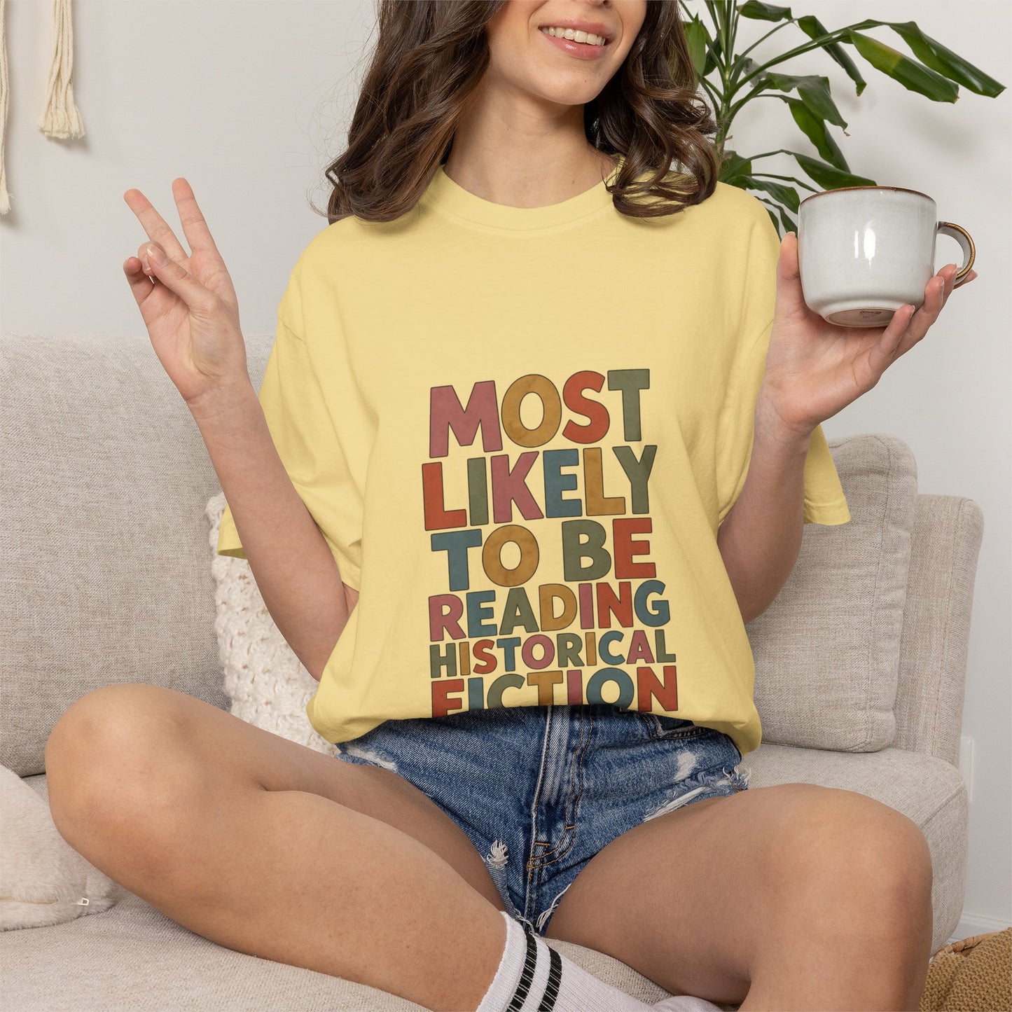 Historical Fiction Reader T-Shirt — "Most Likely to Be Reading Historical Fiction"