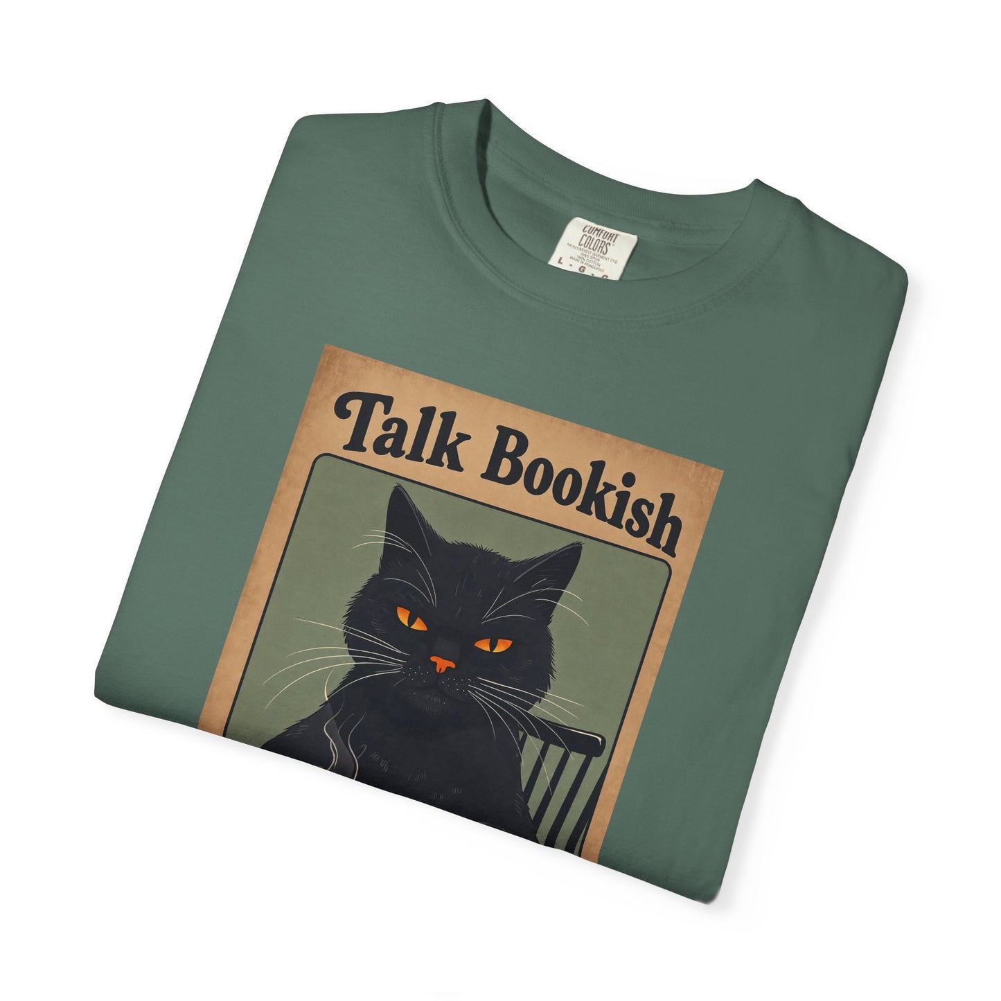 "Talk Bookish To Me" Cat T-Shirt