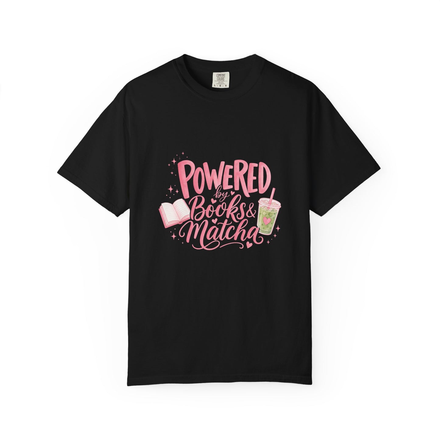"Powered by Books & Matcha" T-Shirt