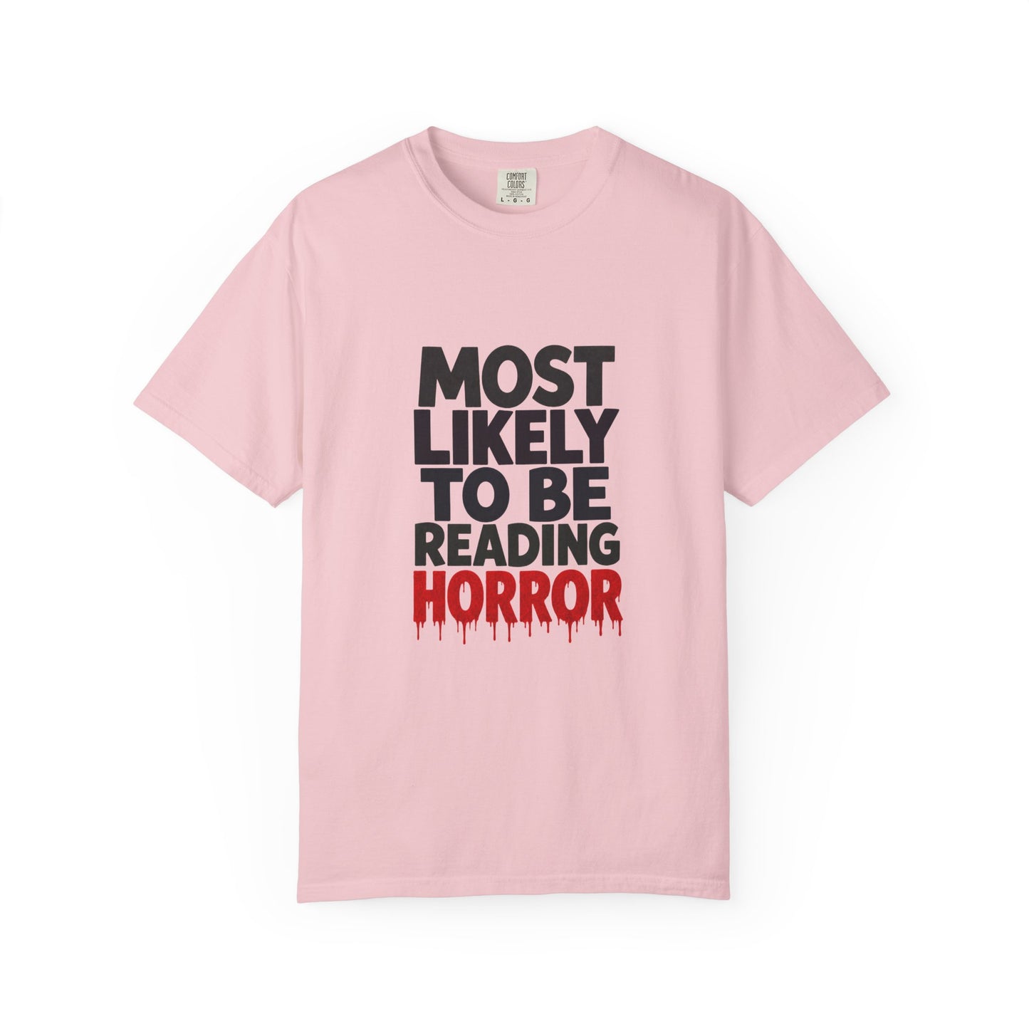 Horror Reader T-Shirt — "Most Likely to Be Reading Horror" Graphic Tee