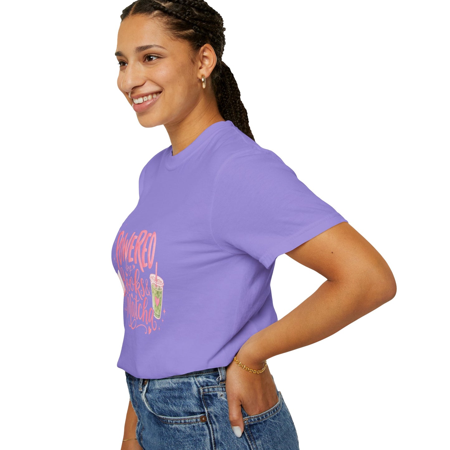 "Powered by Books & Matcha" T-Shirt