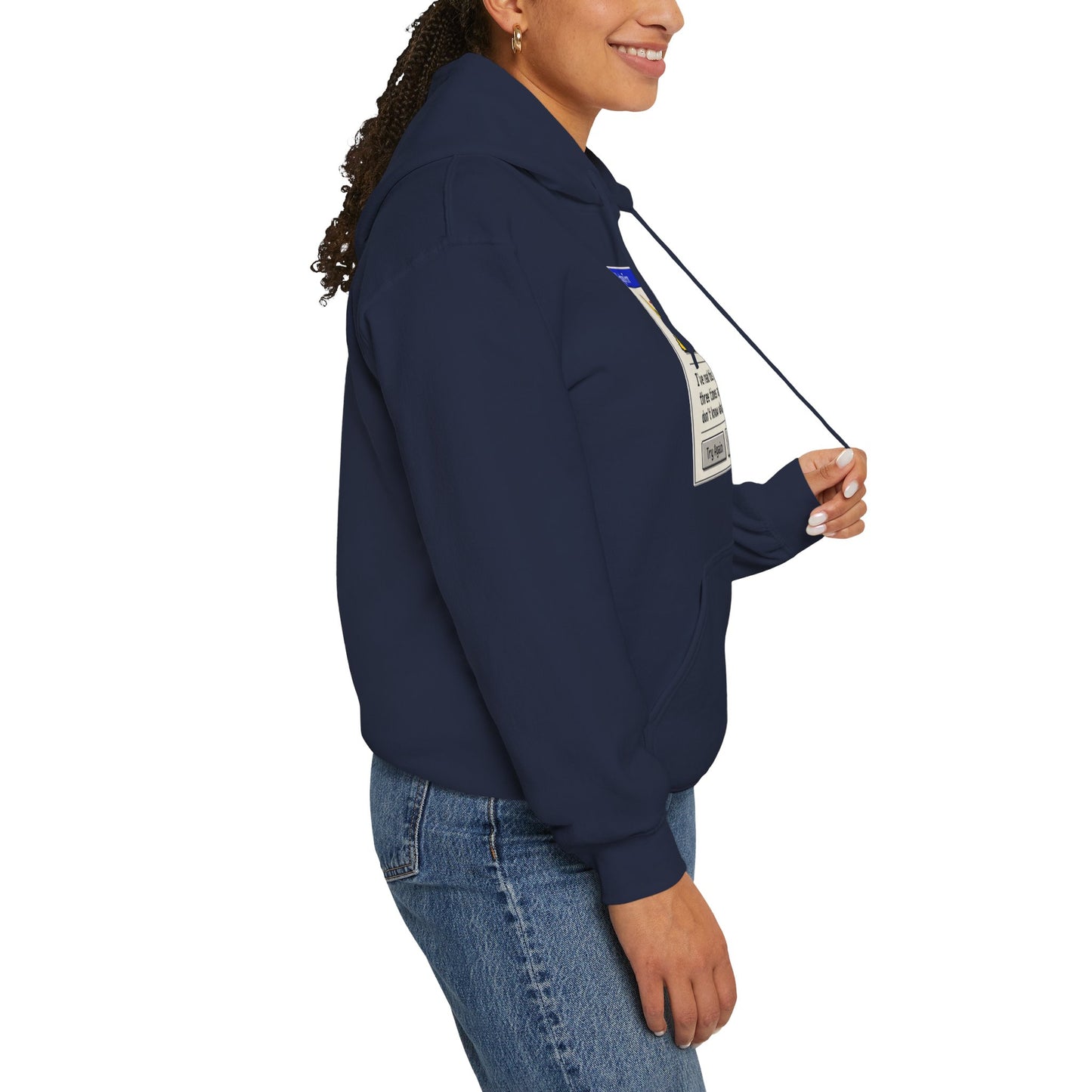 Neurospicy "ERROR: Brain is buffering" Retro Computer Alert Graphic Hoodie