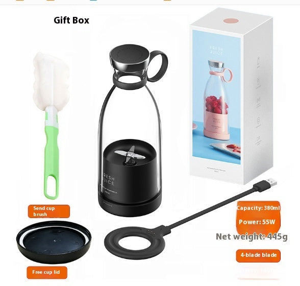 Mixeur presse-agrumes électrique 350ML rechargeable USB, appareil portable pour la maison, tasse de mixage, kit d'outils de cuisine