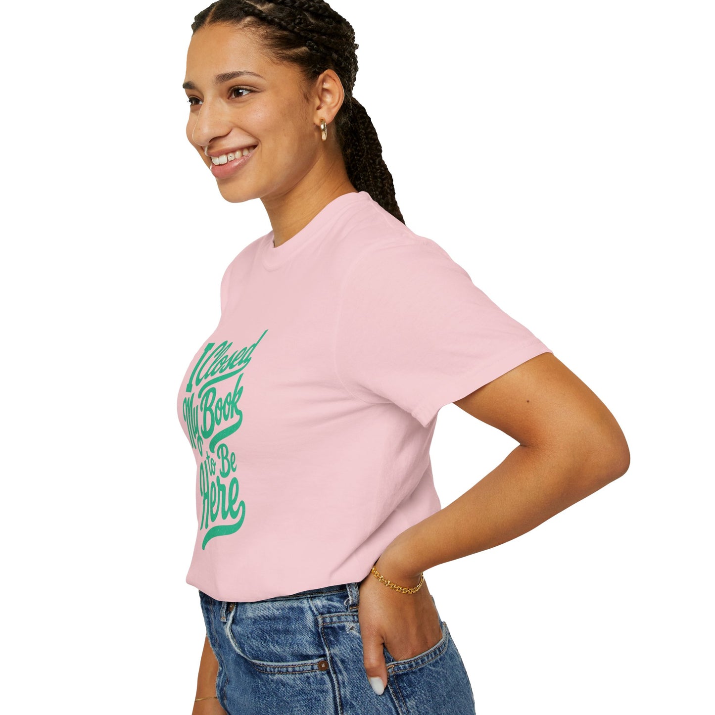 "I Closed My Book To Be Here" T-Shirt — Funny Reader Shirt for Book Lovers
