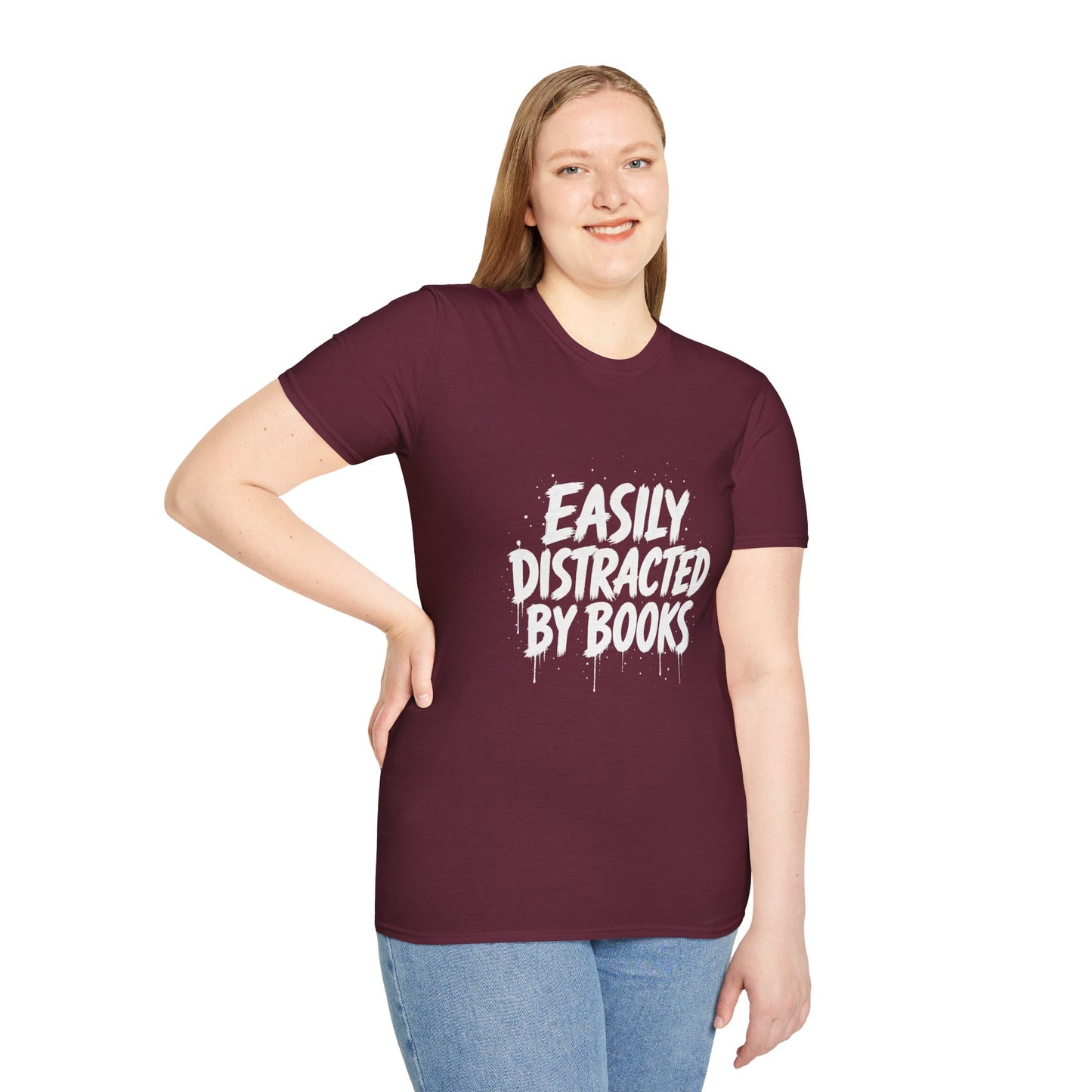 Lightweight Fabric - "Easily Distracted by Books" T‑Shirt