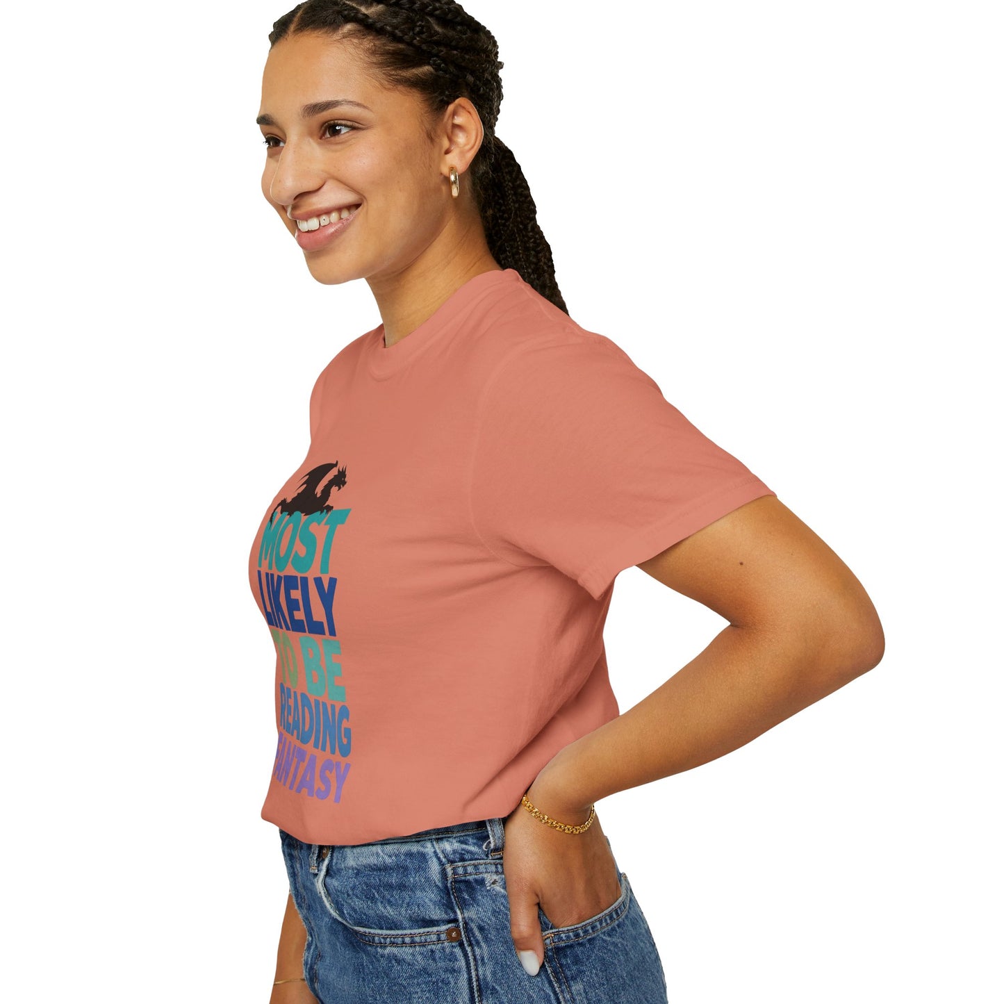 Fantasy Reader T-Shirt — "Most Likely to Be Reading Fantasy" Graphic Tee