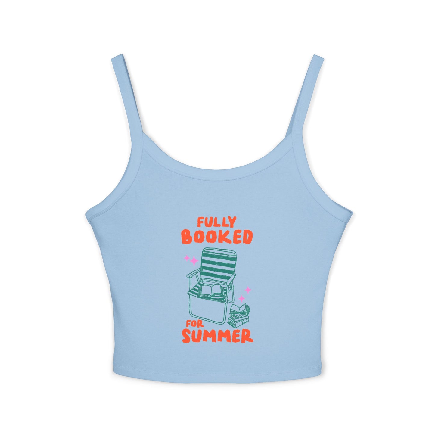 "Fully Booked for Summer" Tank Top — Beach Chair Reading Crop Top