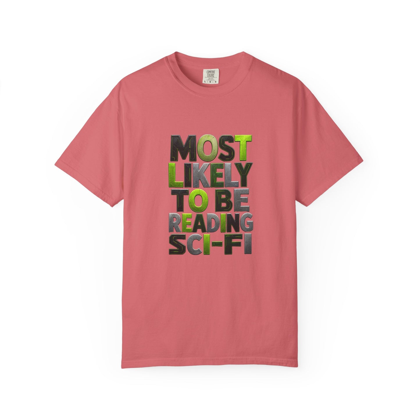 "Most Likely To Be Reading Sci‑Fi" T-Shirt for Science Fiction Book Lovers
