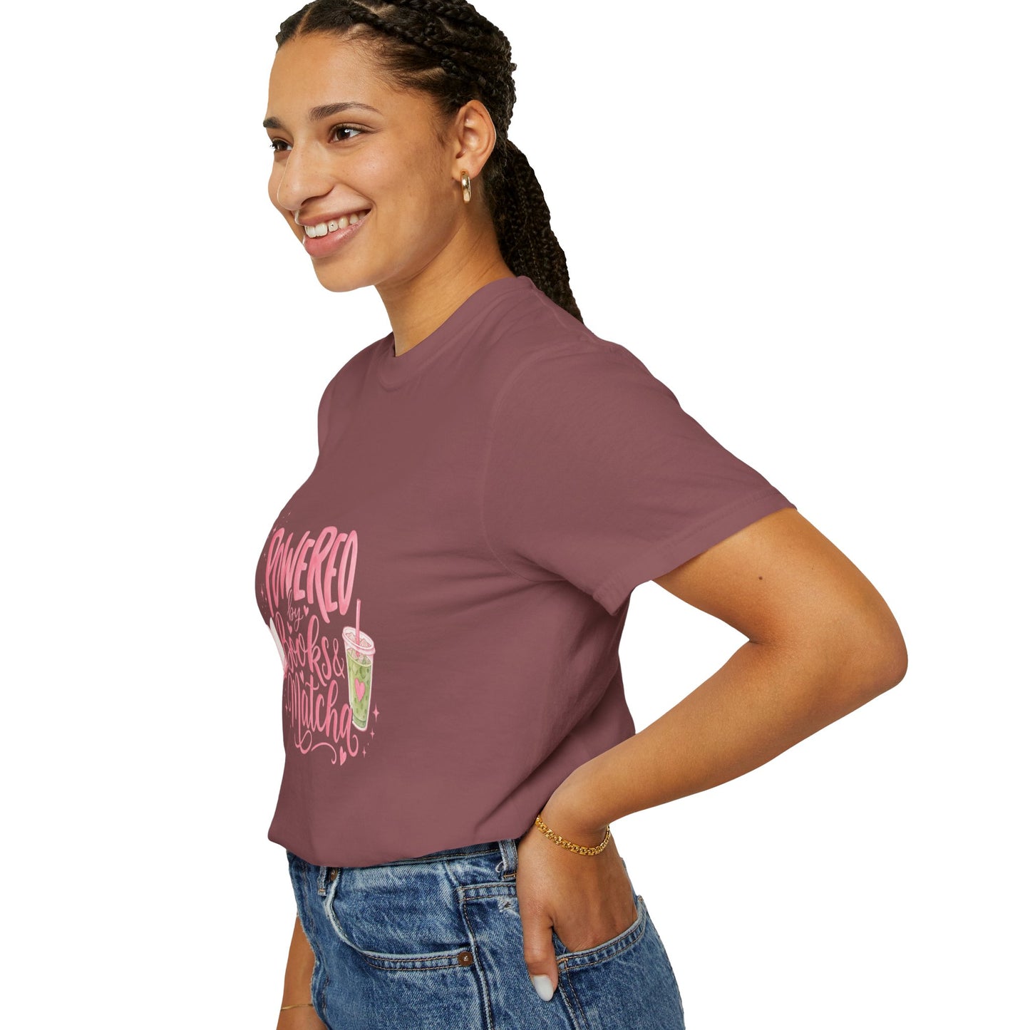 "Powered by Books & Matcha" T-Shirt