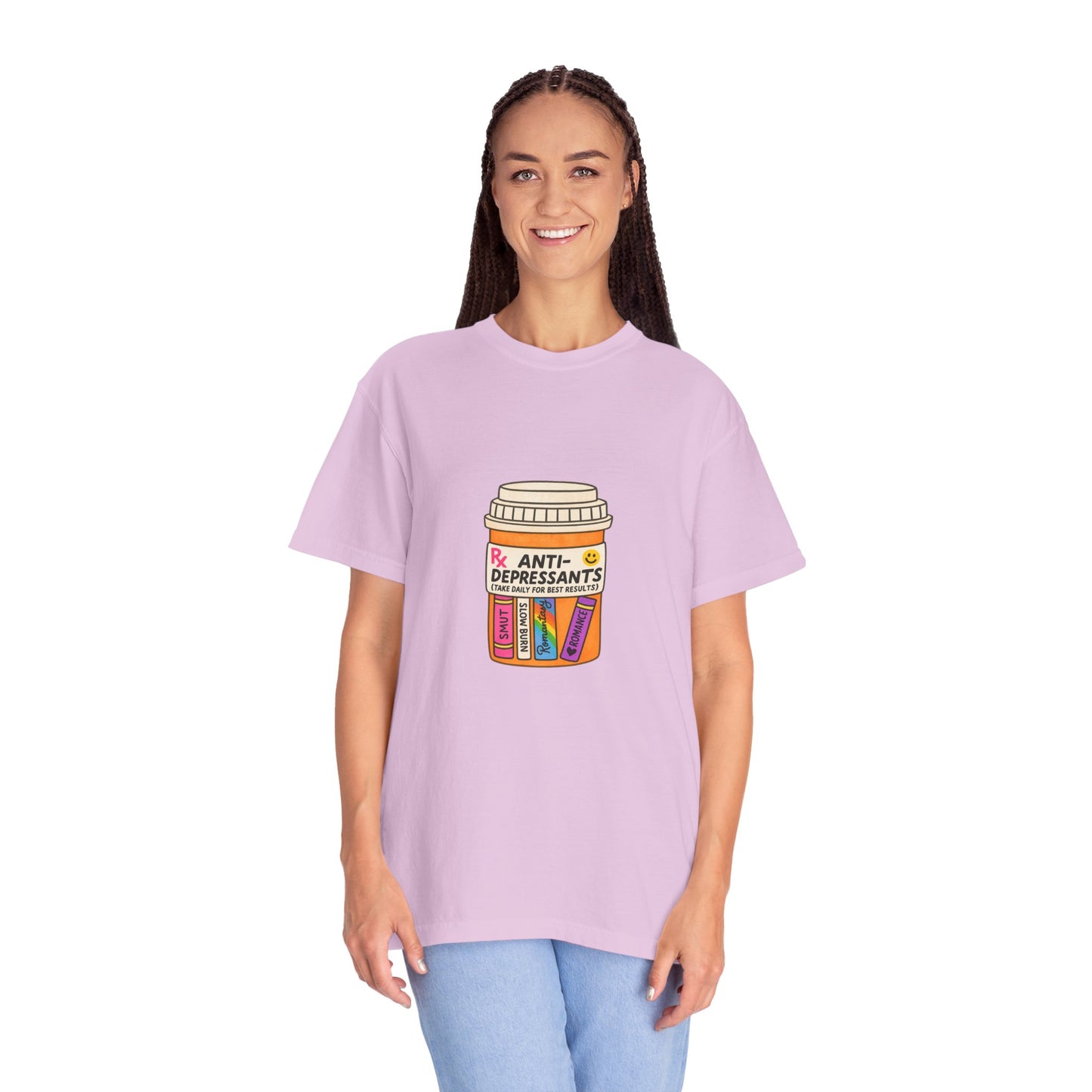 T-Shirt — "Anti-Depressants" Coffee & Books Graphic Tee