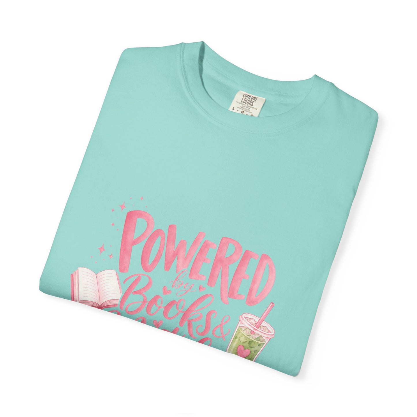 "Powered by Books & Matcha" T-Shirt