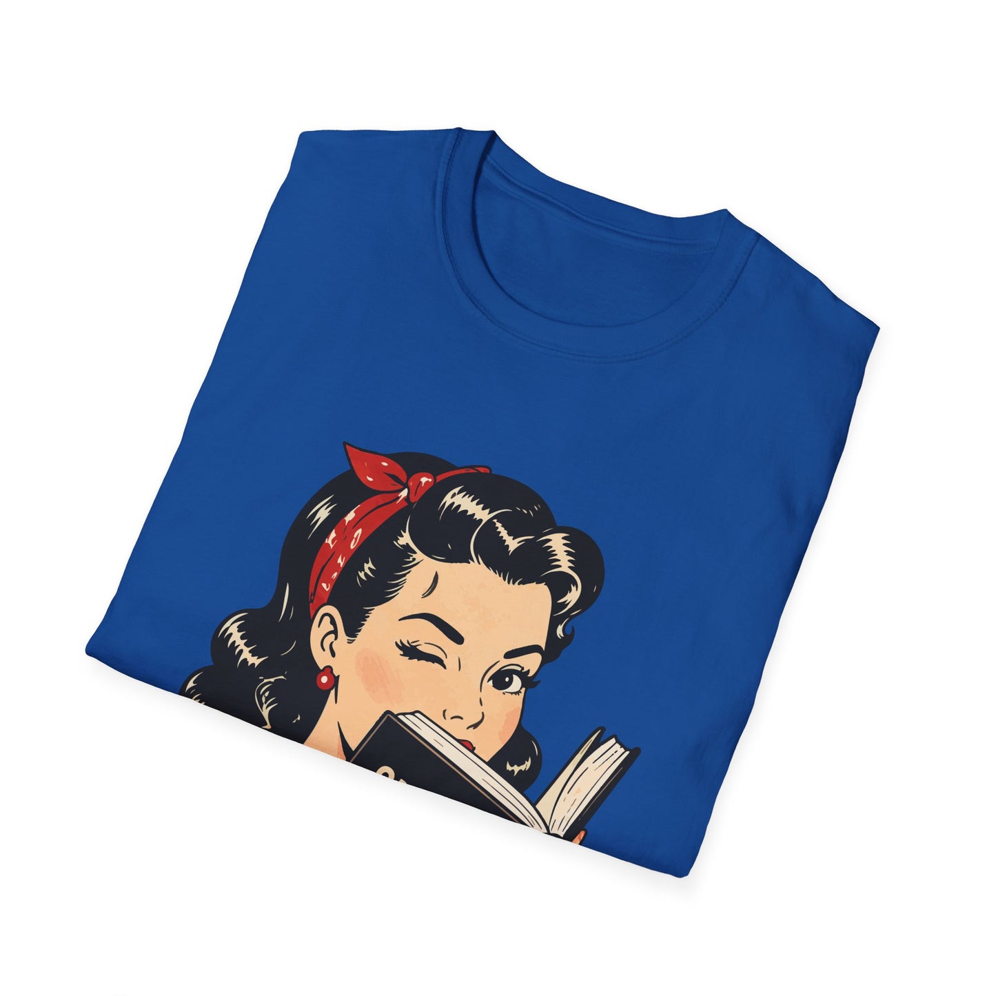 Lightweight Fabric - Vintage Pin-up Reading Tee — "Smutty Content" Graphic T-Shirt