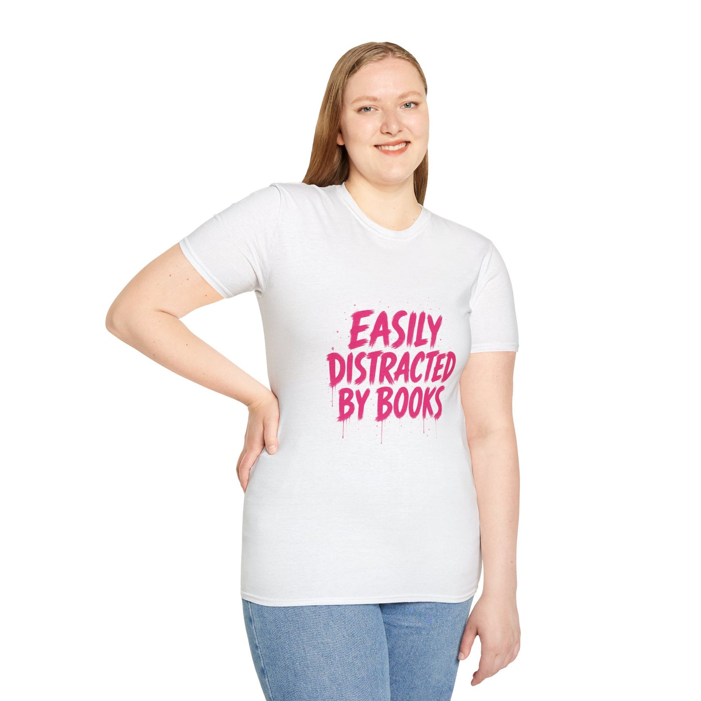 Lightweight Fabric - "Easily Distracted by Books" T‑Shirt