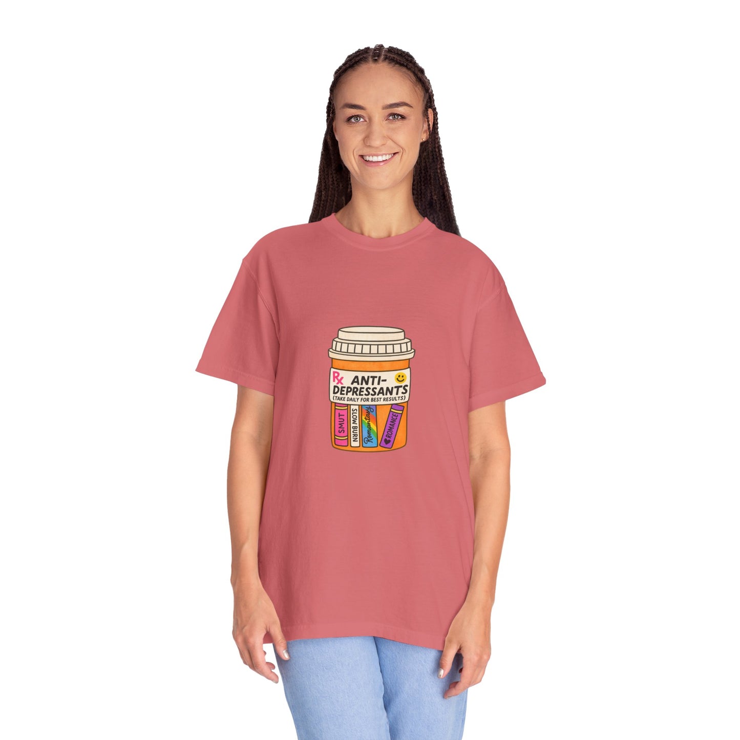 T-Shirt — "Anti-Depressants" Coffee & Books Graphic Tee