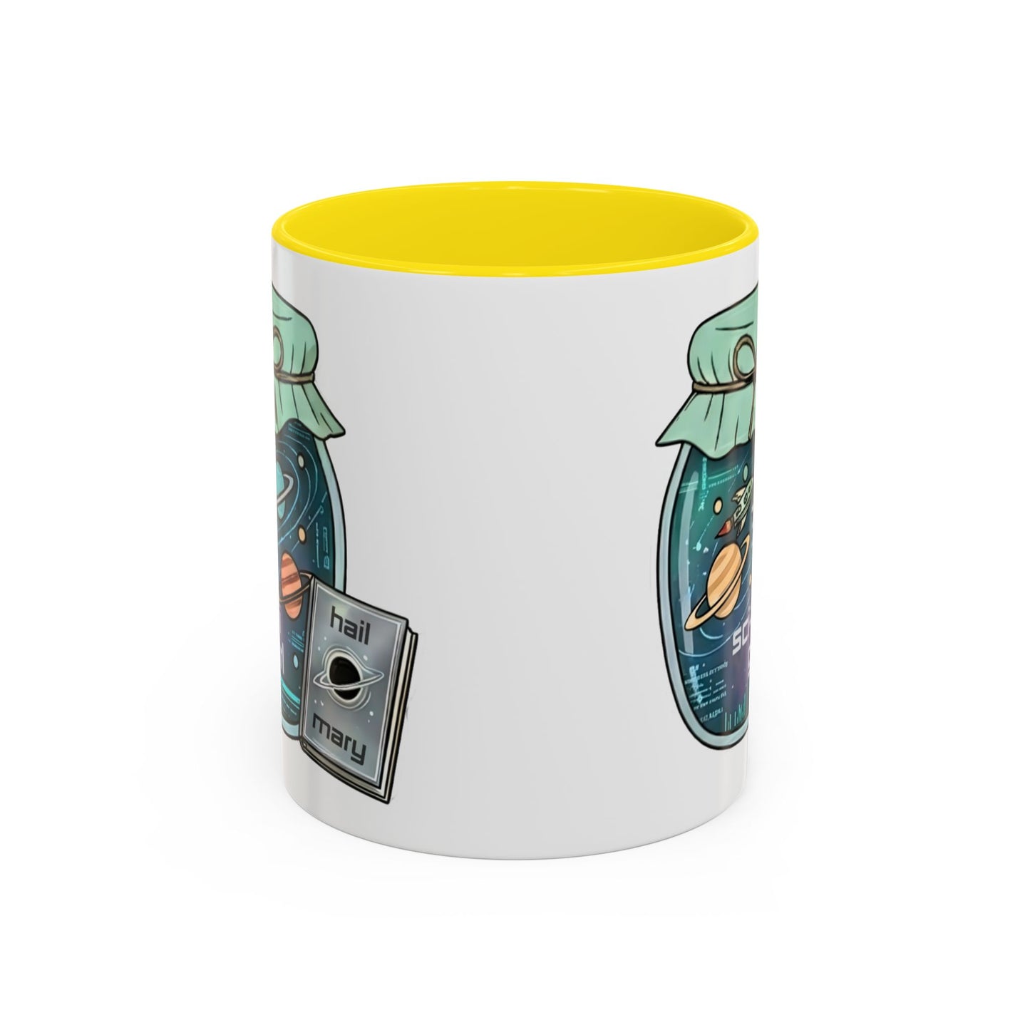 "Sci‑Fi Girl" JamJar Mug — Space Planets Accent Coffee Cup (11/15oz)