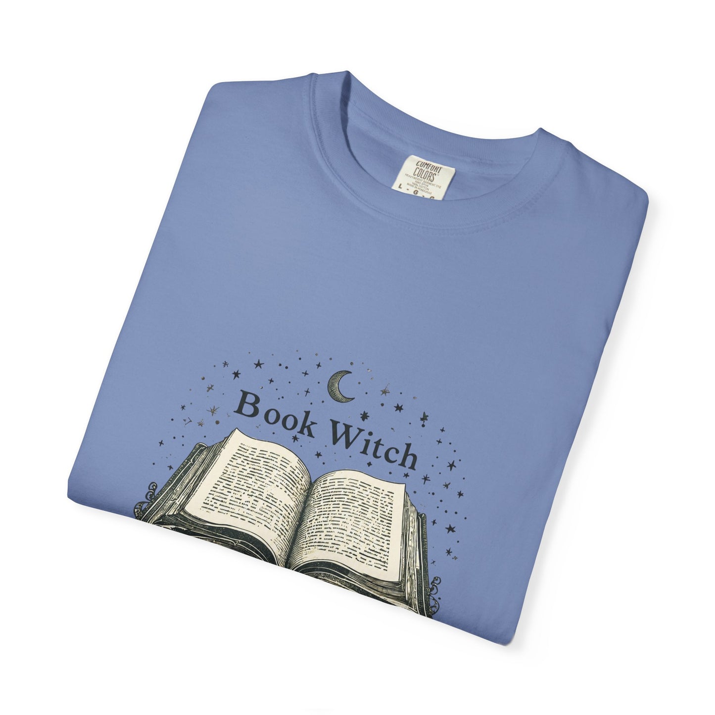 "Book Witch" T-Shirt — Vintage Open Spellbook Design for Readers & Witches