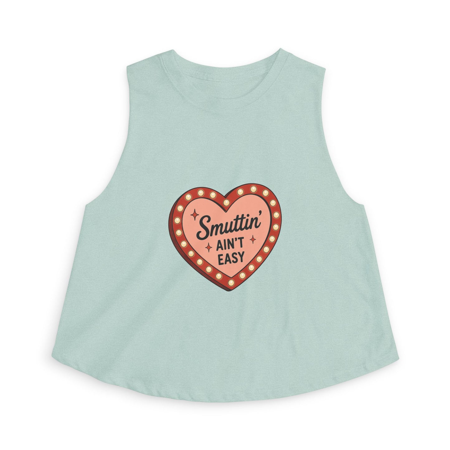 Smut Readers Crop Top — "Smuttin Ain't Easy" Retro Heart Graphic