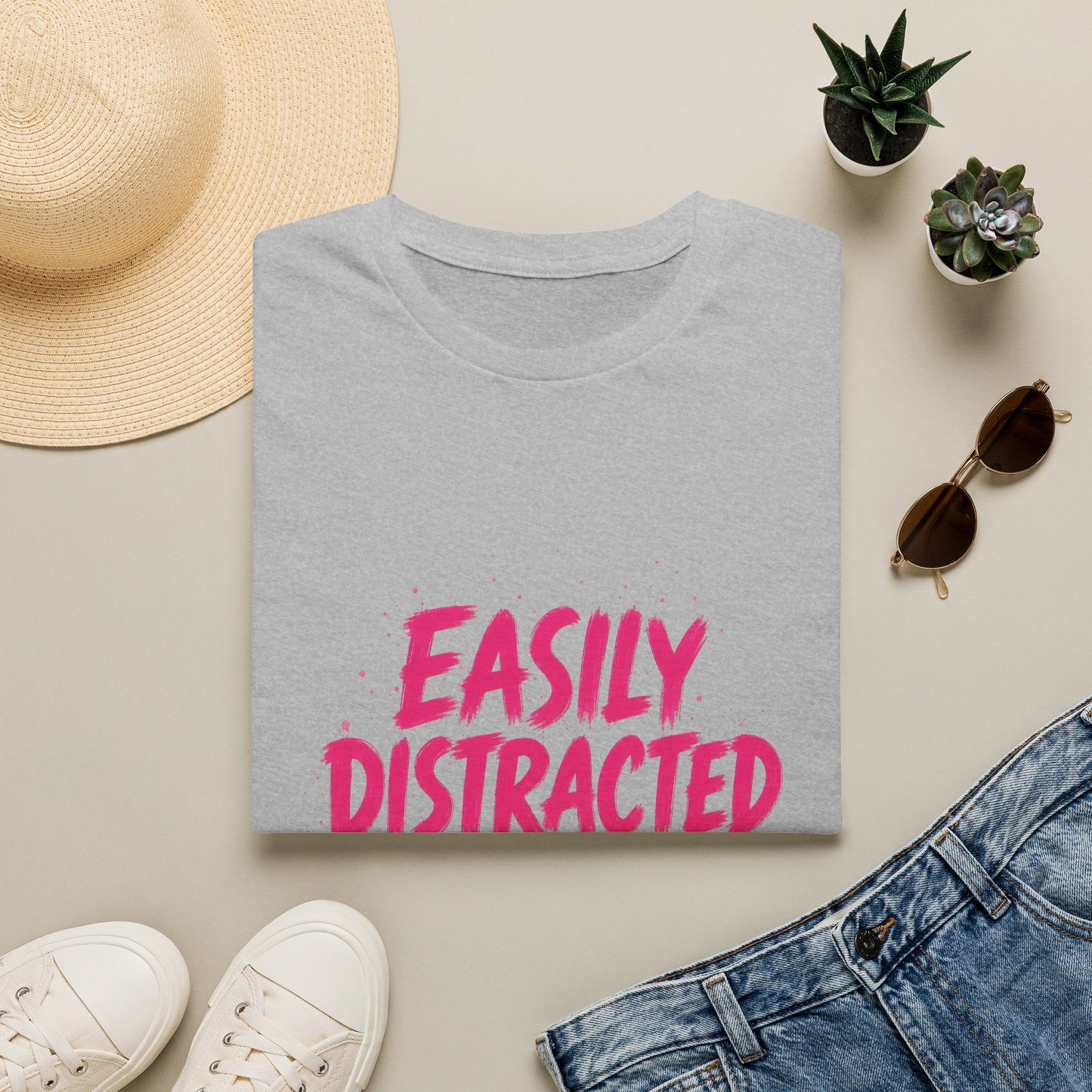 Lightweight Fabric - "Easily Distracted by Books" T‑Shirt