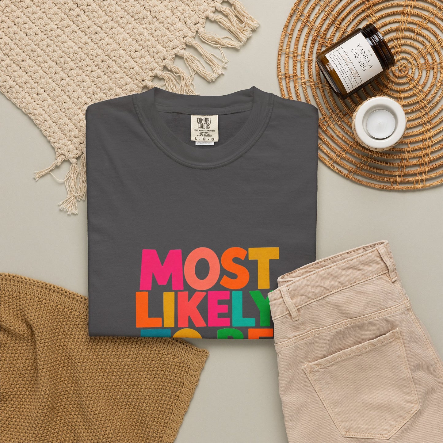 "Most Likely to Be Reading Romance" Colourful Book Lover Tee