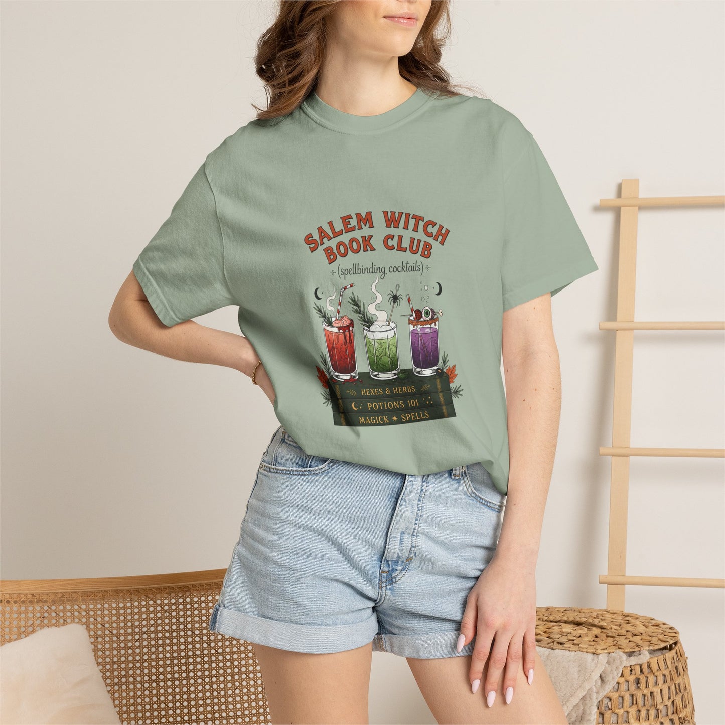 "Salem Witch Book Club" T-Shirt — Whimsical Witchy Reading Tee