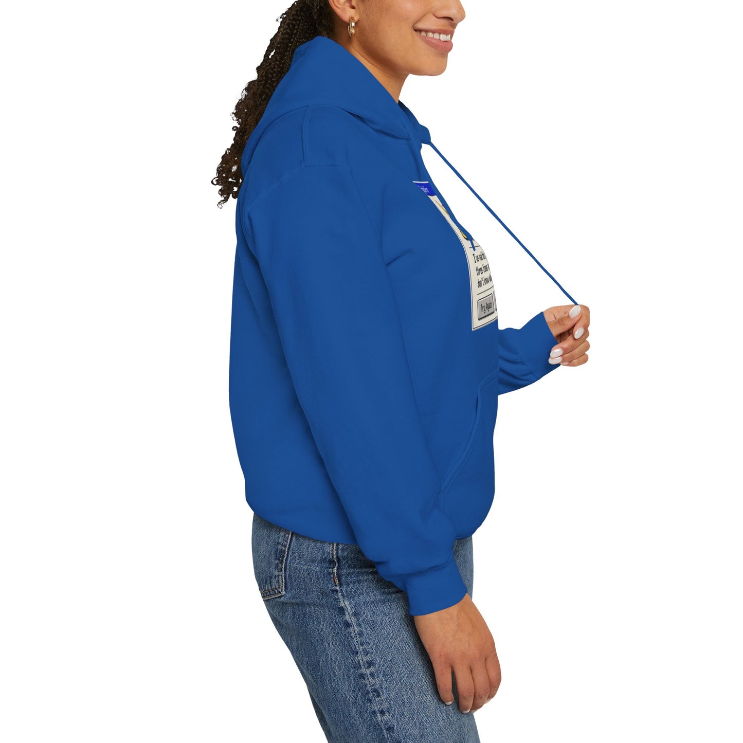 Neurospicy "ERROR: Brain is buffering" Retro Computer Alert Graphic Hoodie