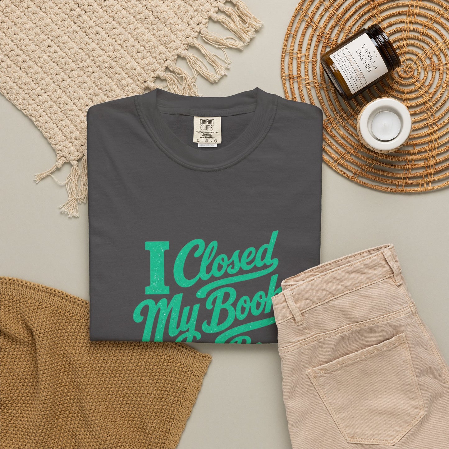 "I Closed My Book To Be Here" T-Shirt — Funny Reader Shirt for Book Lovers