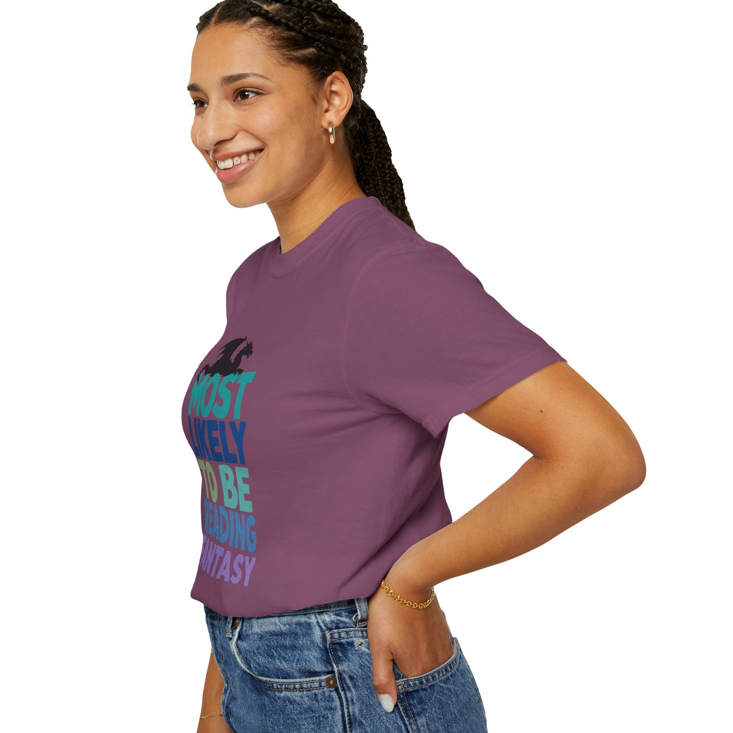 Fantasy Reader T-Shirt — "Most Likely to Be Reading Fantasy" Graphic Tee