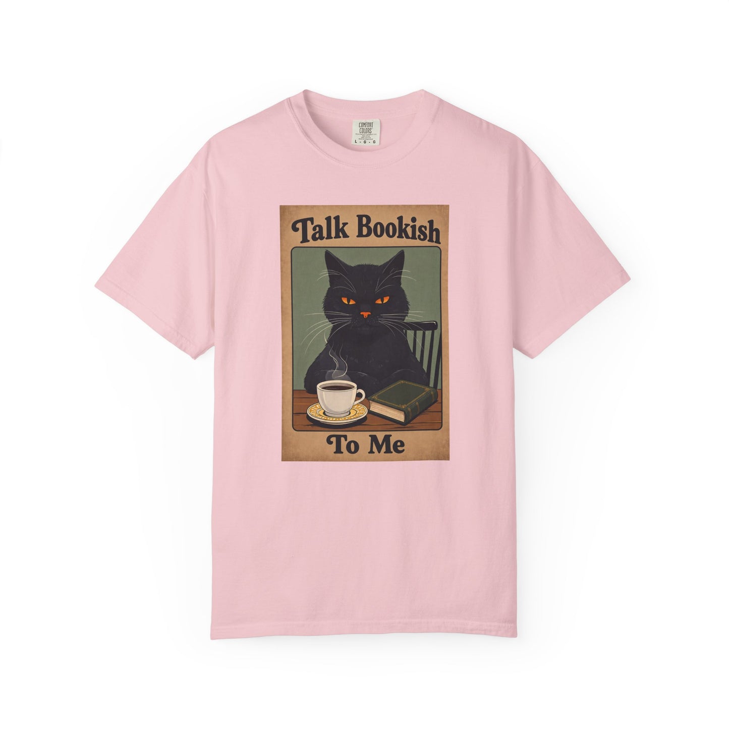 "Talk Bookish To Me" Cat T-Shirt