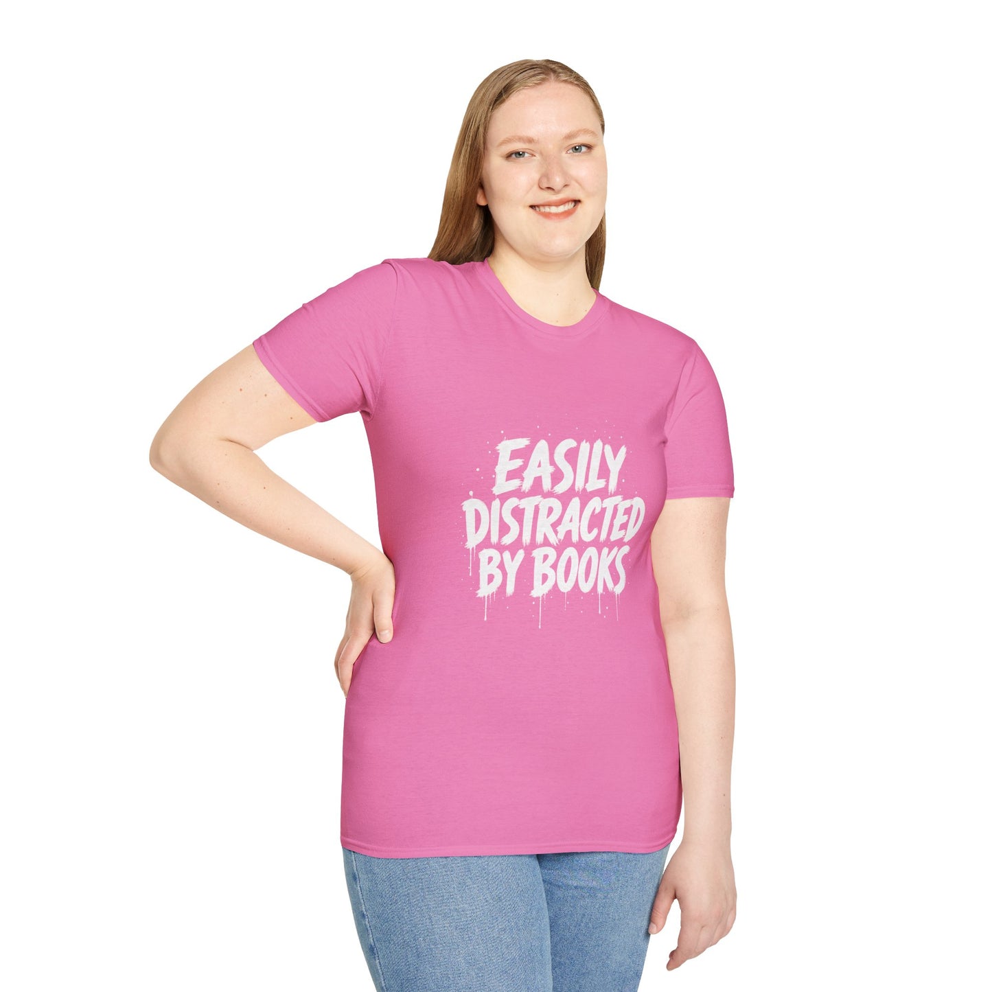 Lightweight Fabric - "Easily Distracted by Books" T‑Shirt