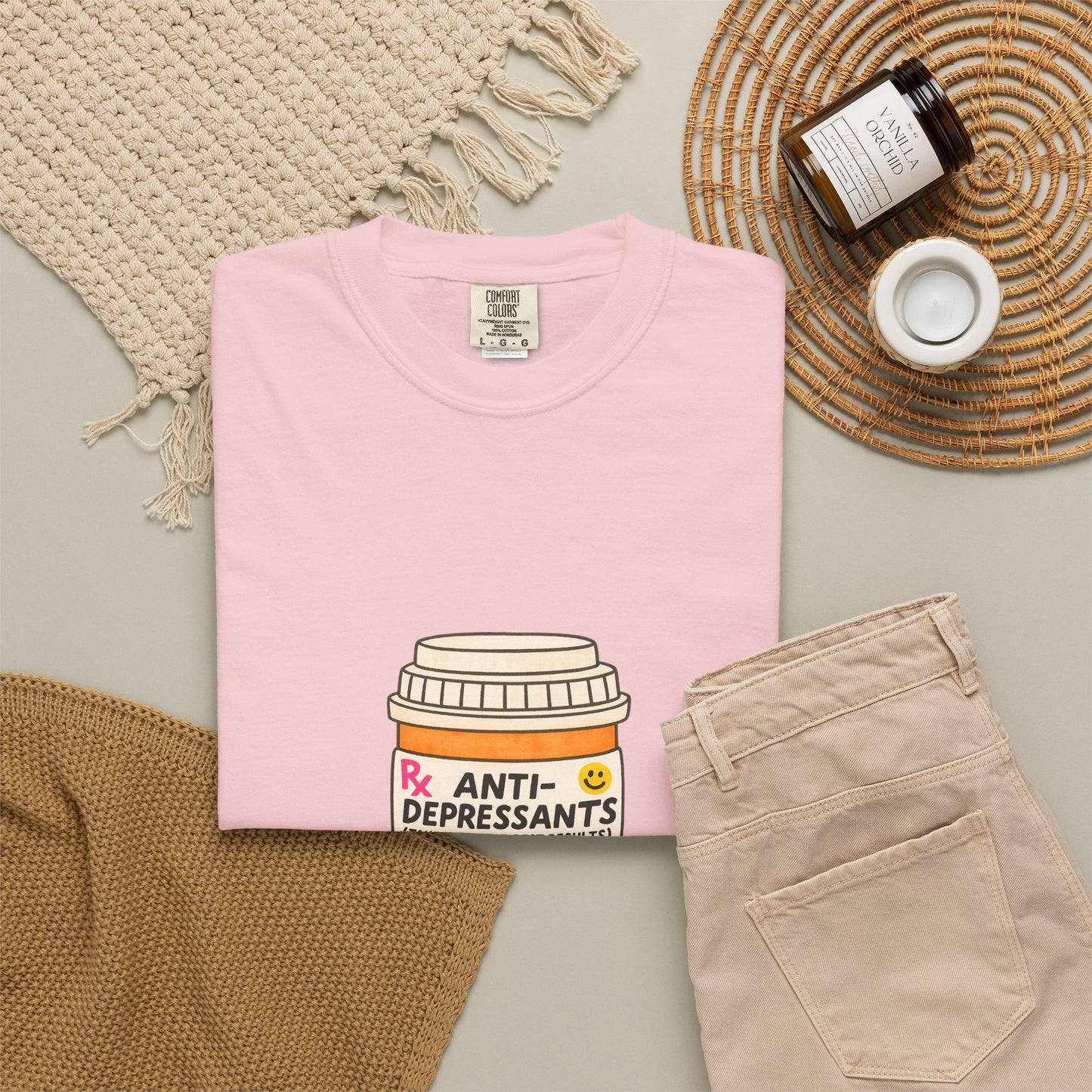 T-Shirt — "Anti-Depressants" Coffee & Books Graphic Tee