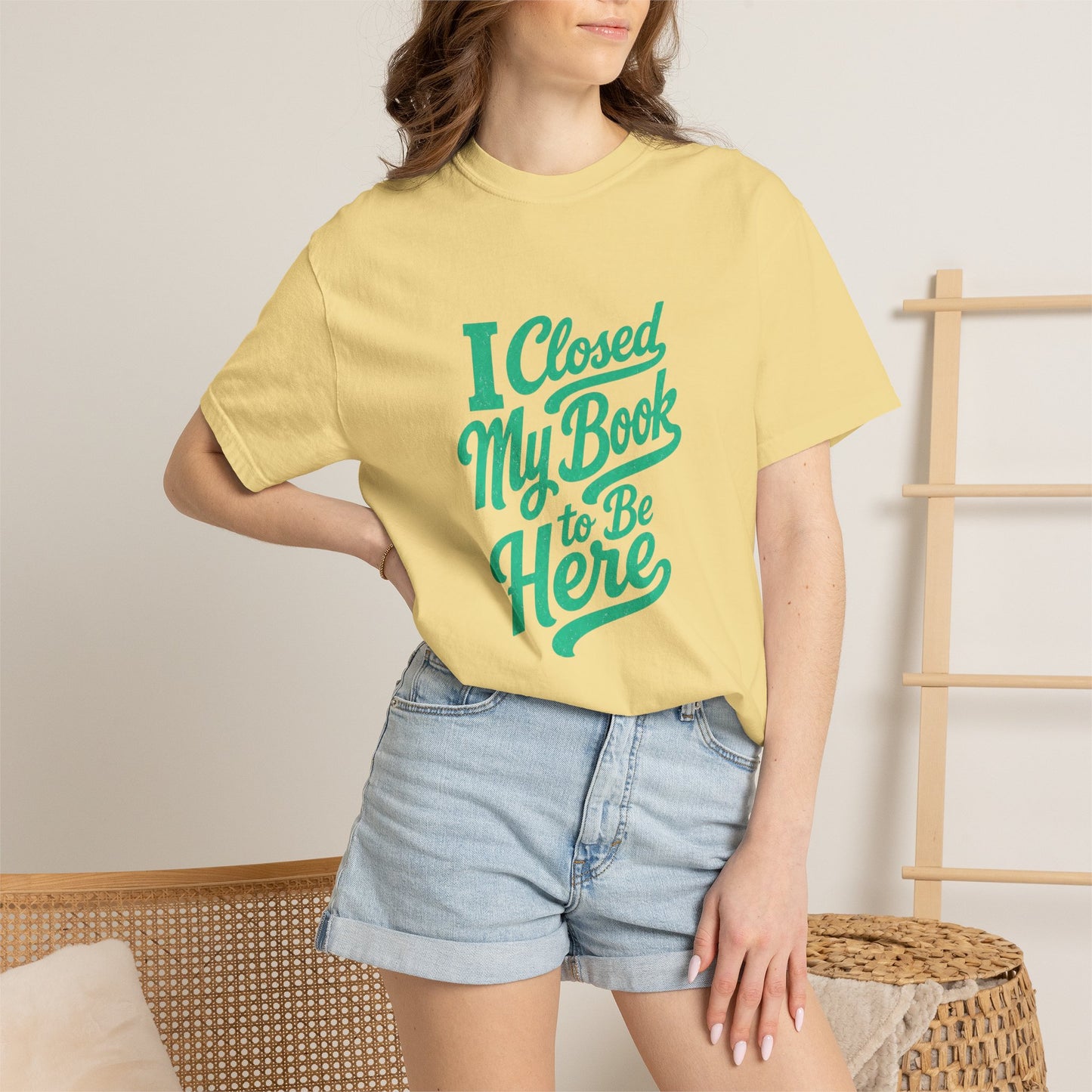 "I Closed My Book To Be Here" T-Shirt — Funny Reader Shirt for Book Lovers