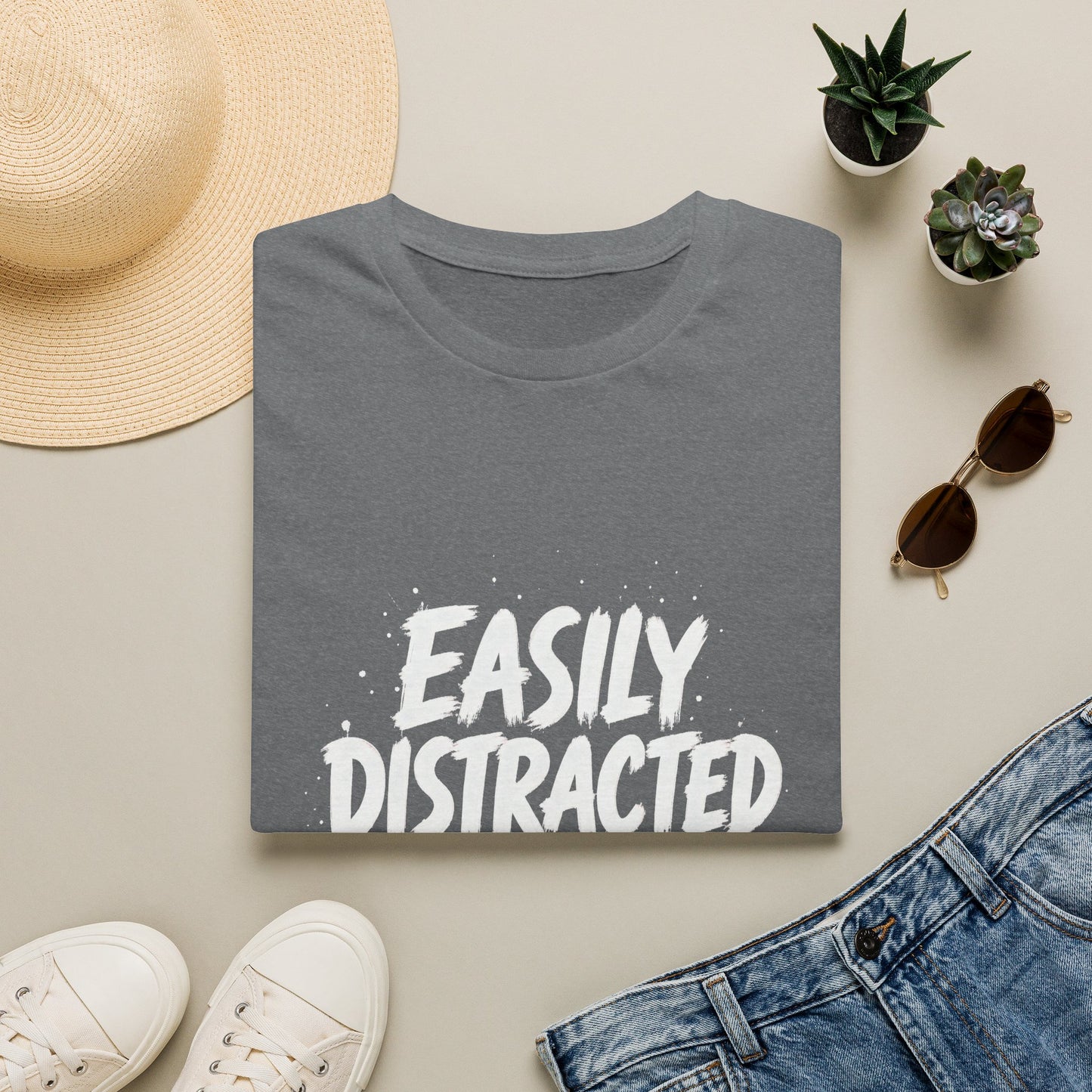 Lightweight Fabric - "Easily Distracted by Books" T‑Shirt