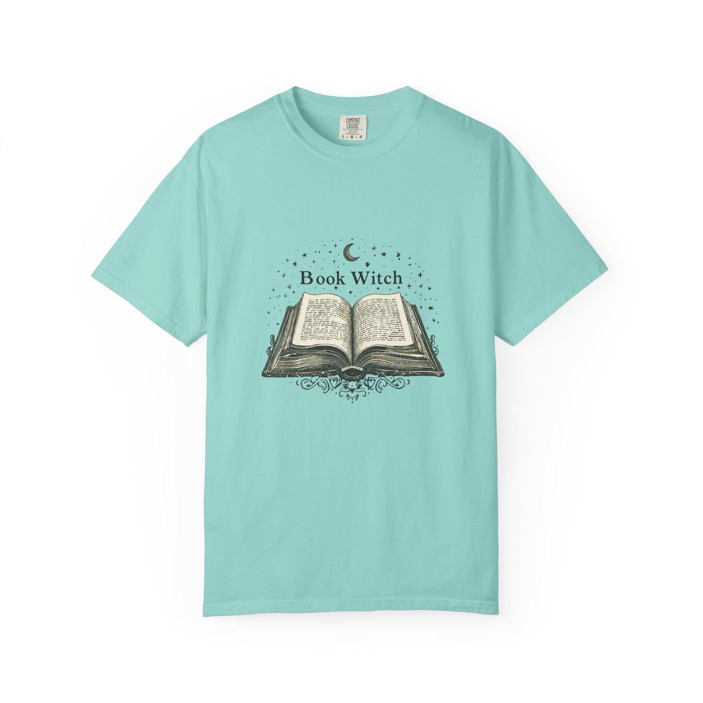 "Book Witch" T-Shirt — Vintage Open Spellbook Design for Readers & Witches