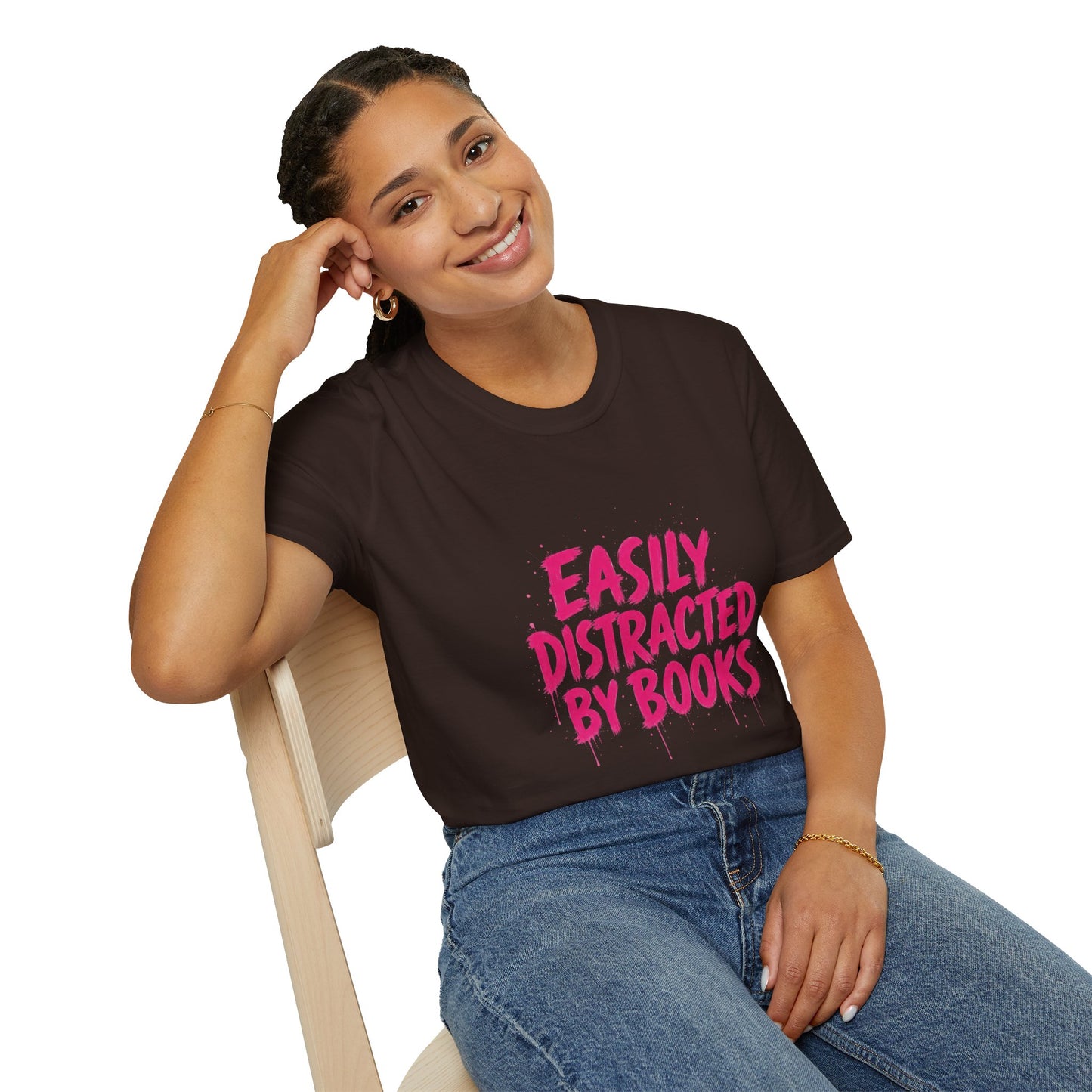 Lightweight Fabric - "Easily Distracted by Books" T‑Shirt