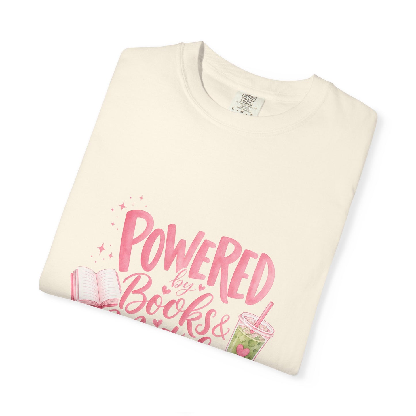 "Powered by Books & Matcha" T-Shirt
