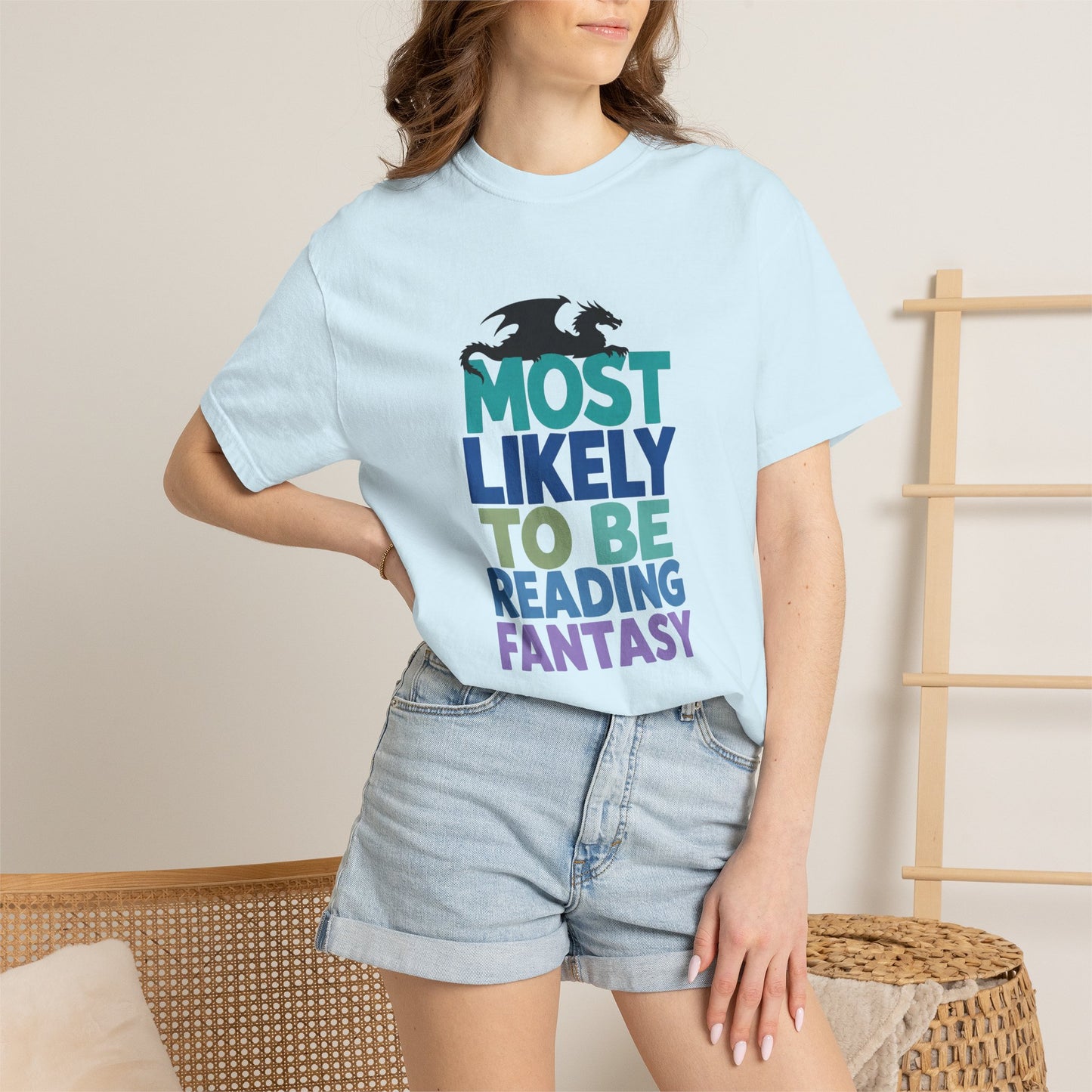 Fantasy Reader T-Shirt — "Most Likely to Be Reading Fantasy" Graphic Tee