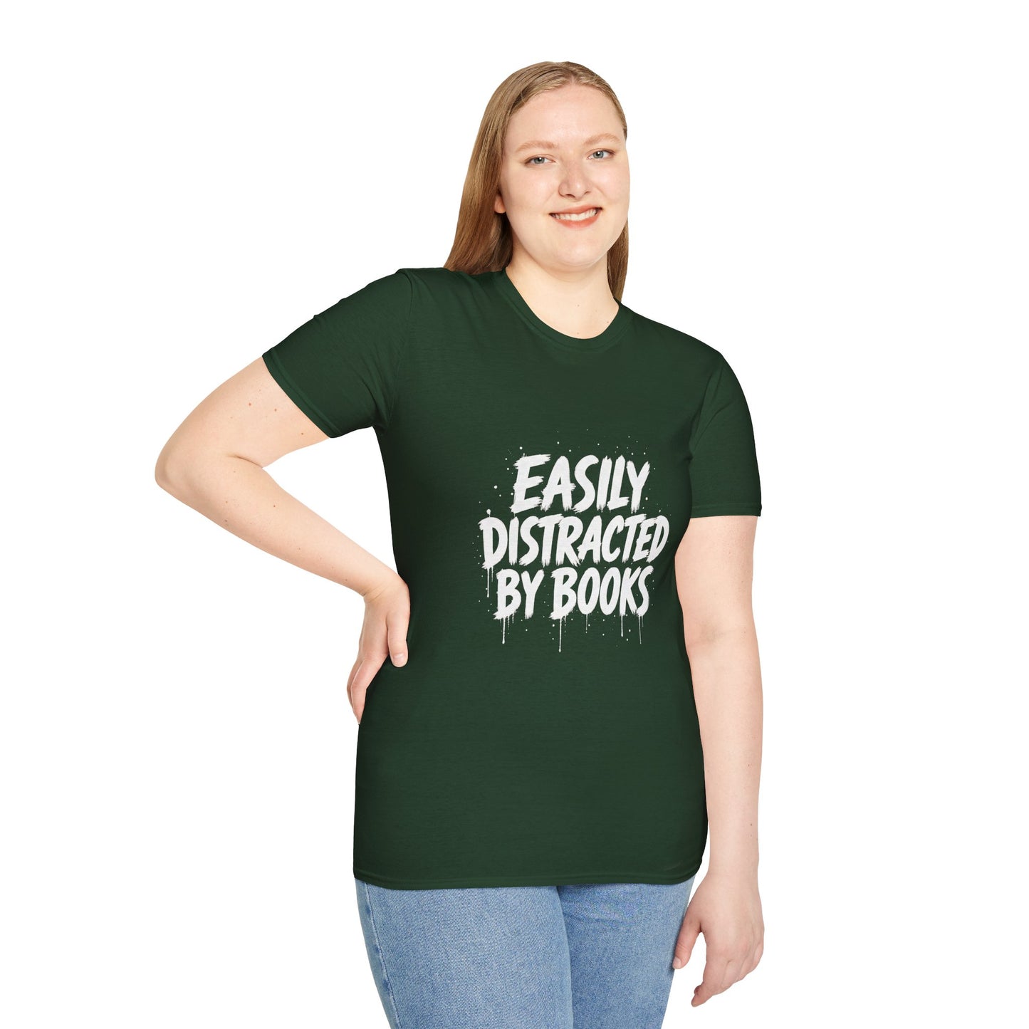 Lightweight Fabric - "Easily Distracted by Books" T‑Shirt