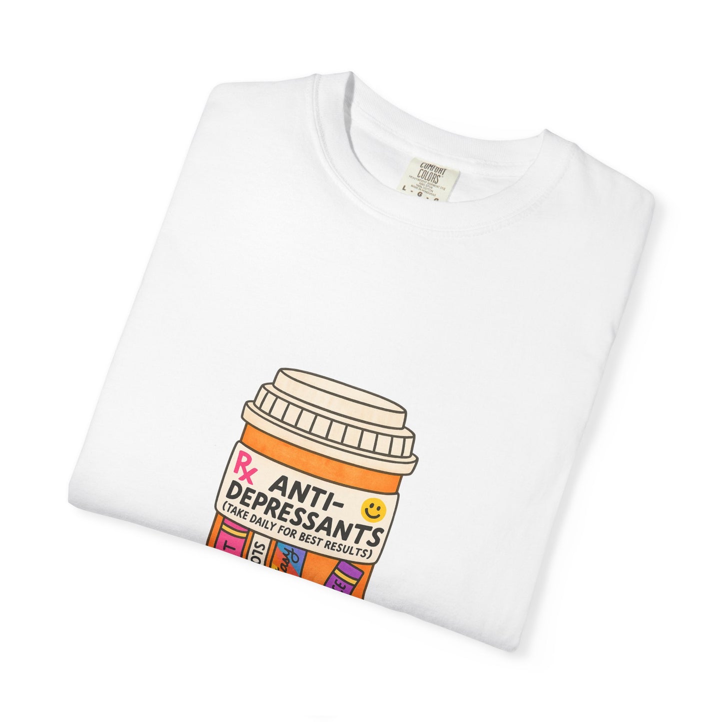 T-Shirt — "Anti-Depressants" Coffee & Books Graphic Tee
