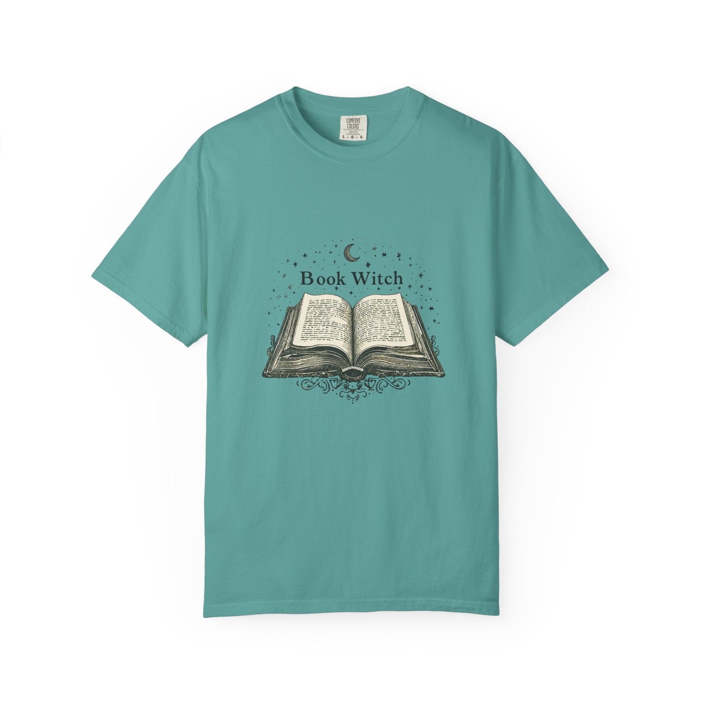 "Book Witch" T-Shirt — Vintage Open Spellbook Design for Readers & Witches