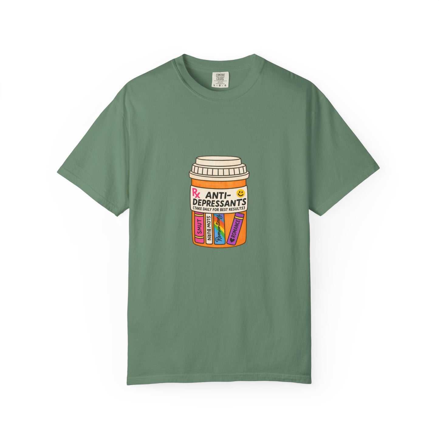 T-Shirt — "Anti-Depressants" Coffee & Books Graphic Tee